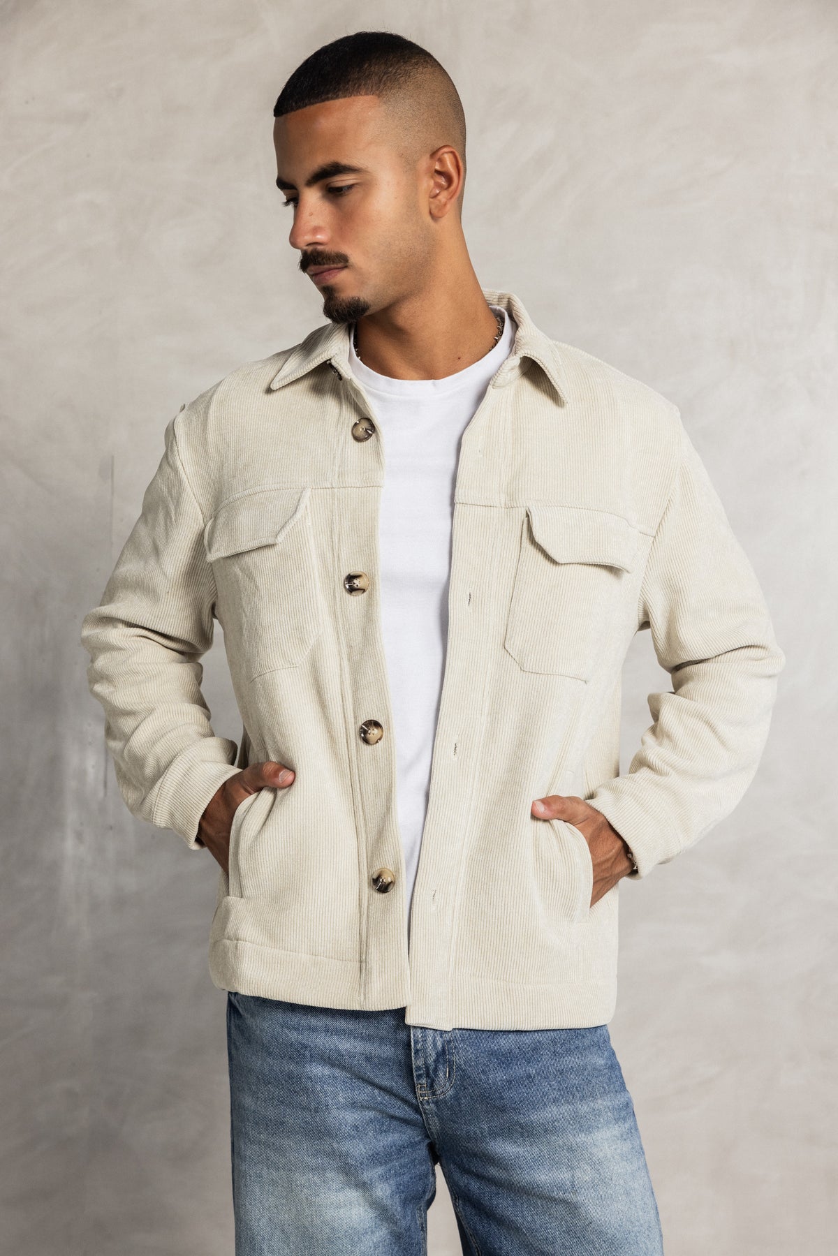 Beige Corduroy Jacket