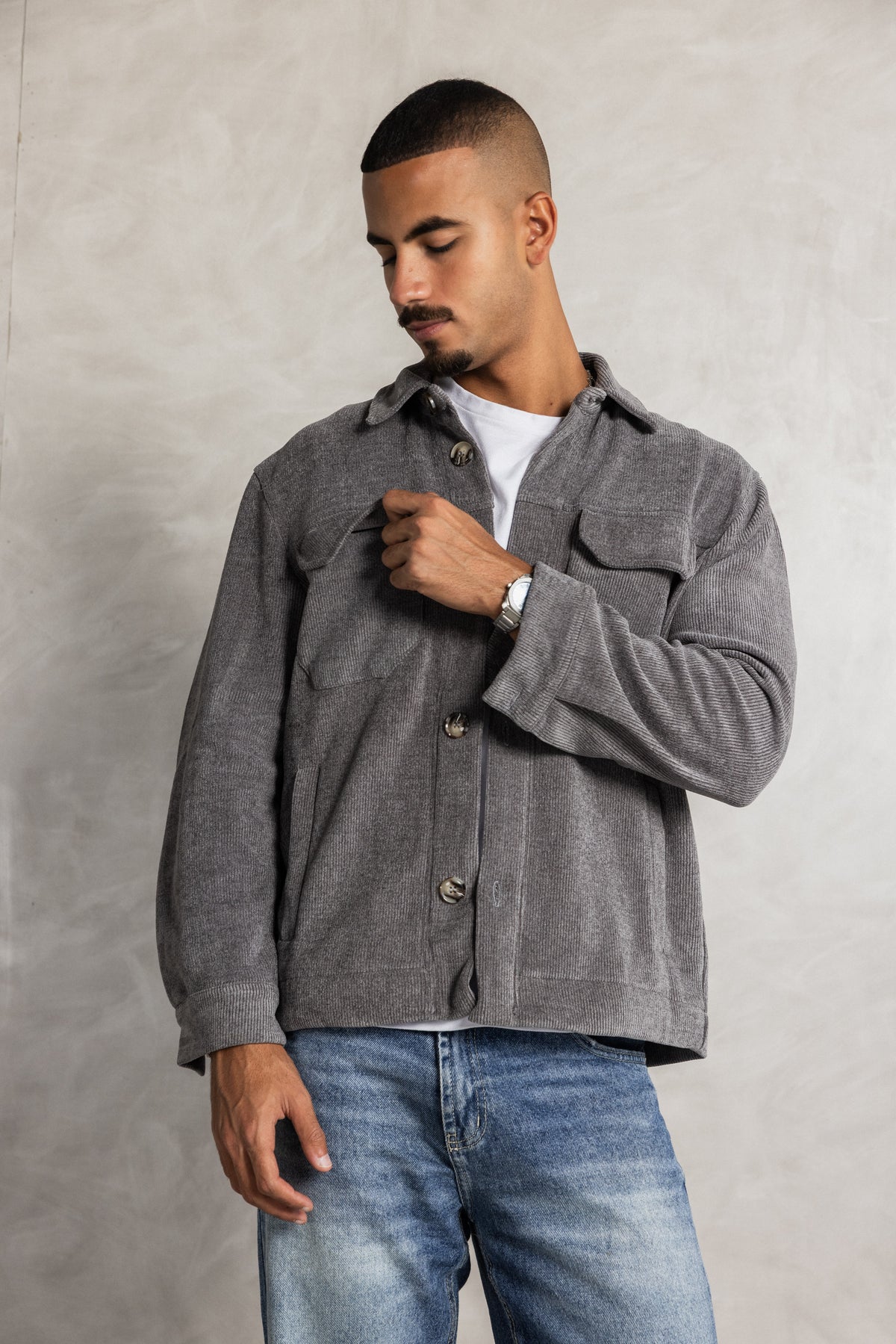 Grey Corduroy Jacket