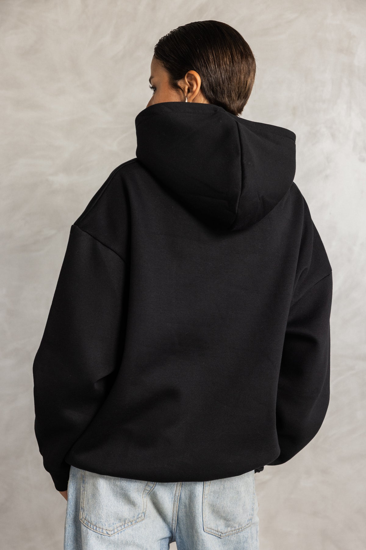Black Relaxed-Fit Hoodie