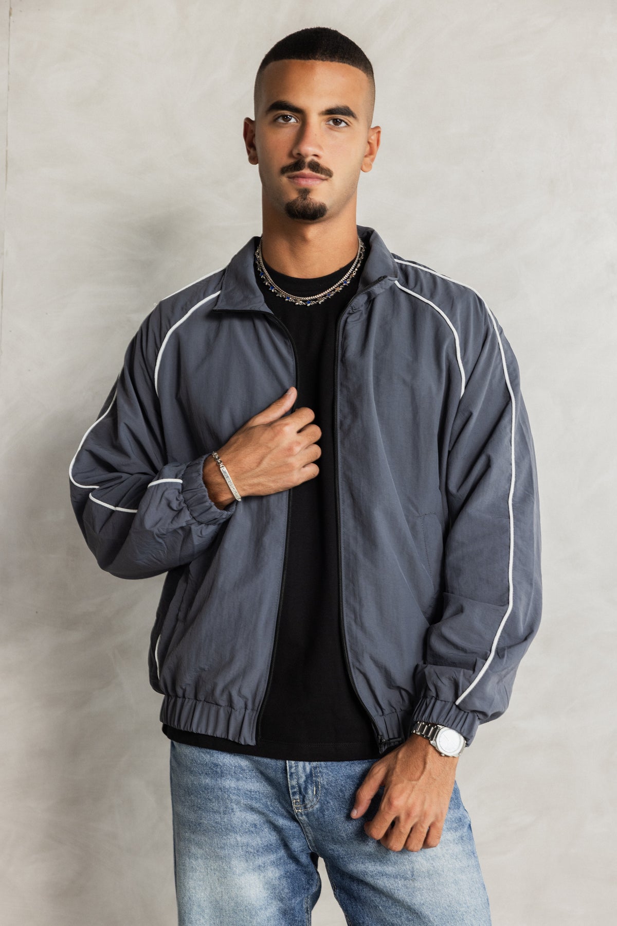 Charcoal Nylon Jacket