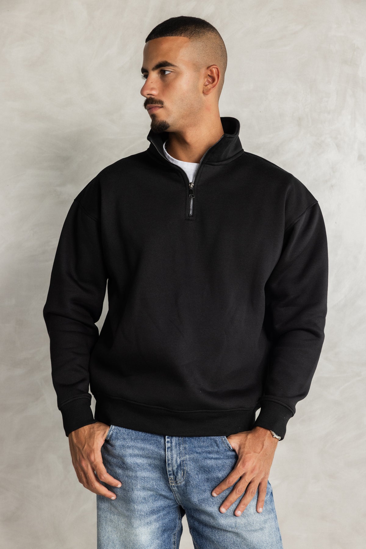 Black Quarter-Zip