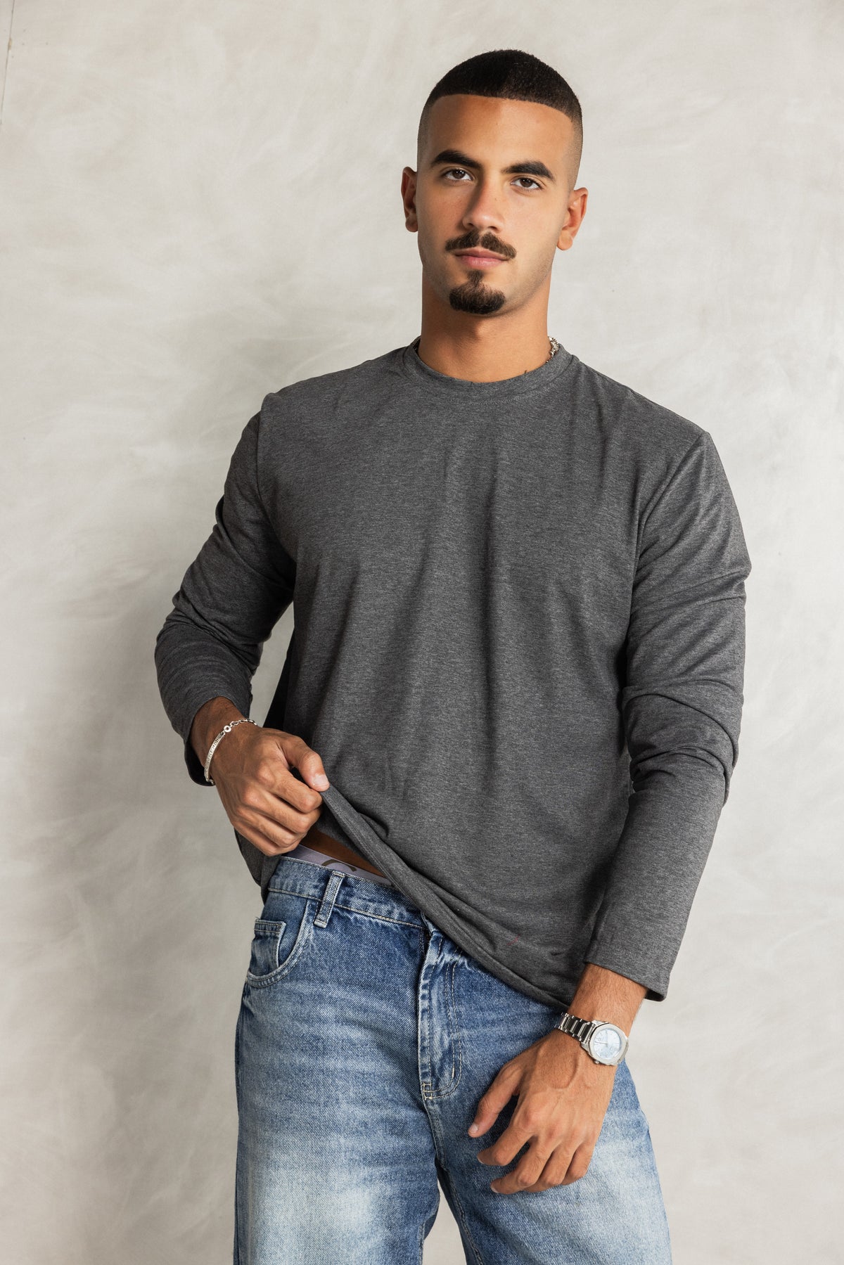 Charcoal Thermal long sleeve shirt