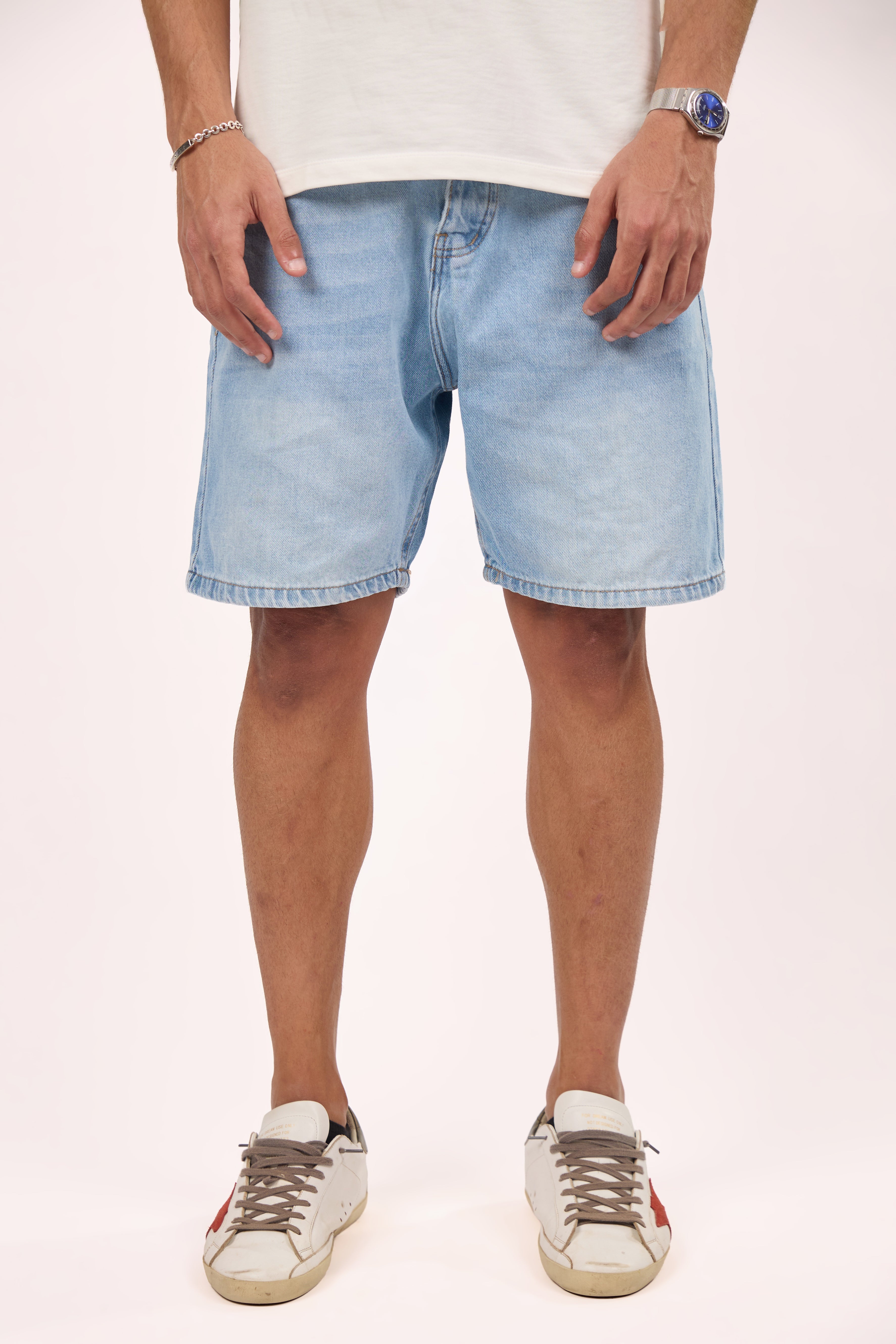 Regular Fit Denim short Light Blue