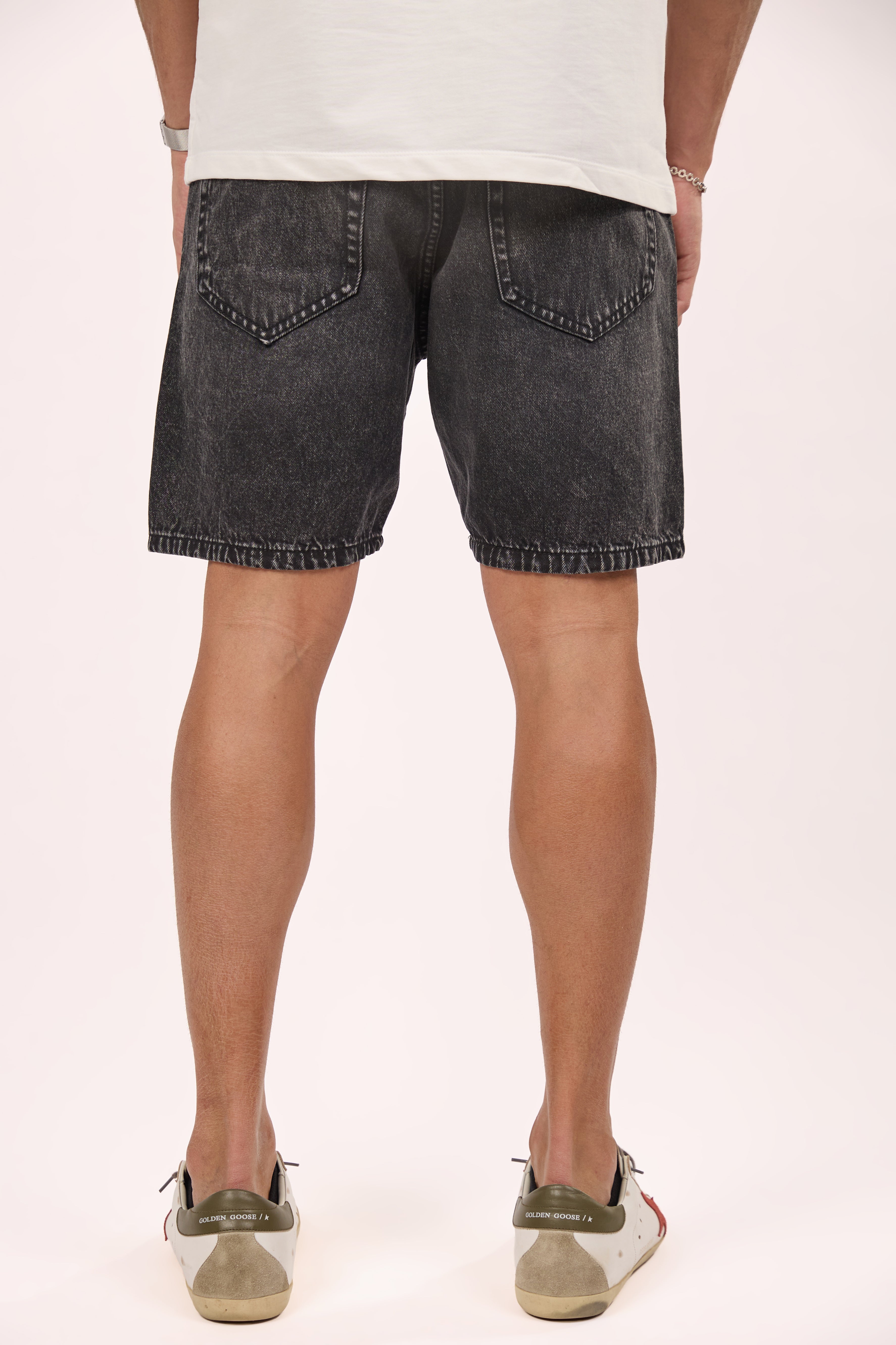 Regular Fit Denim short Black