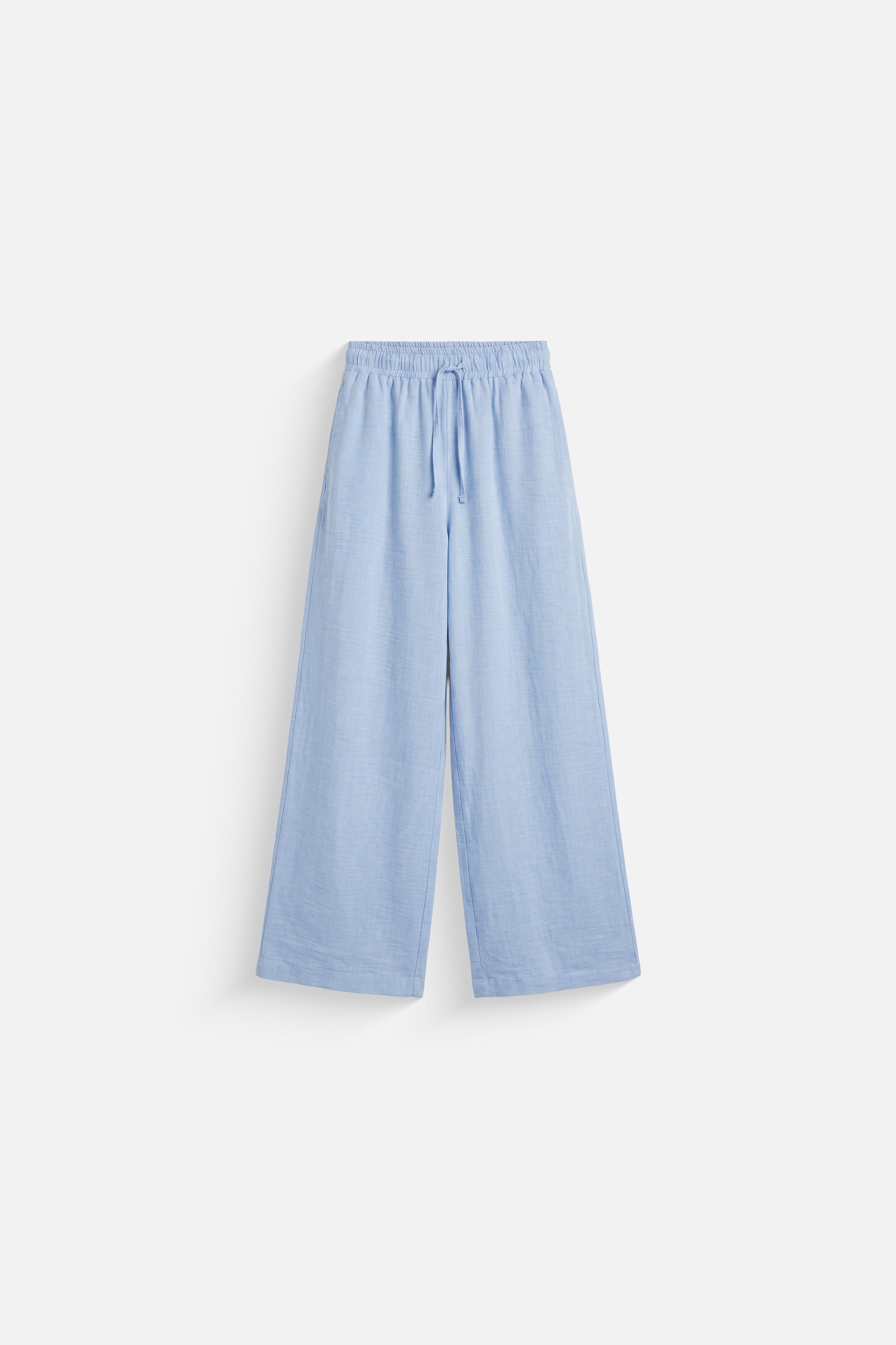 Linen blend pants in blue