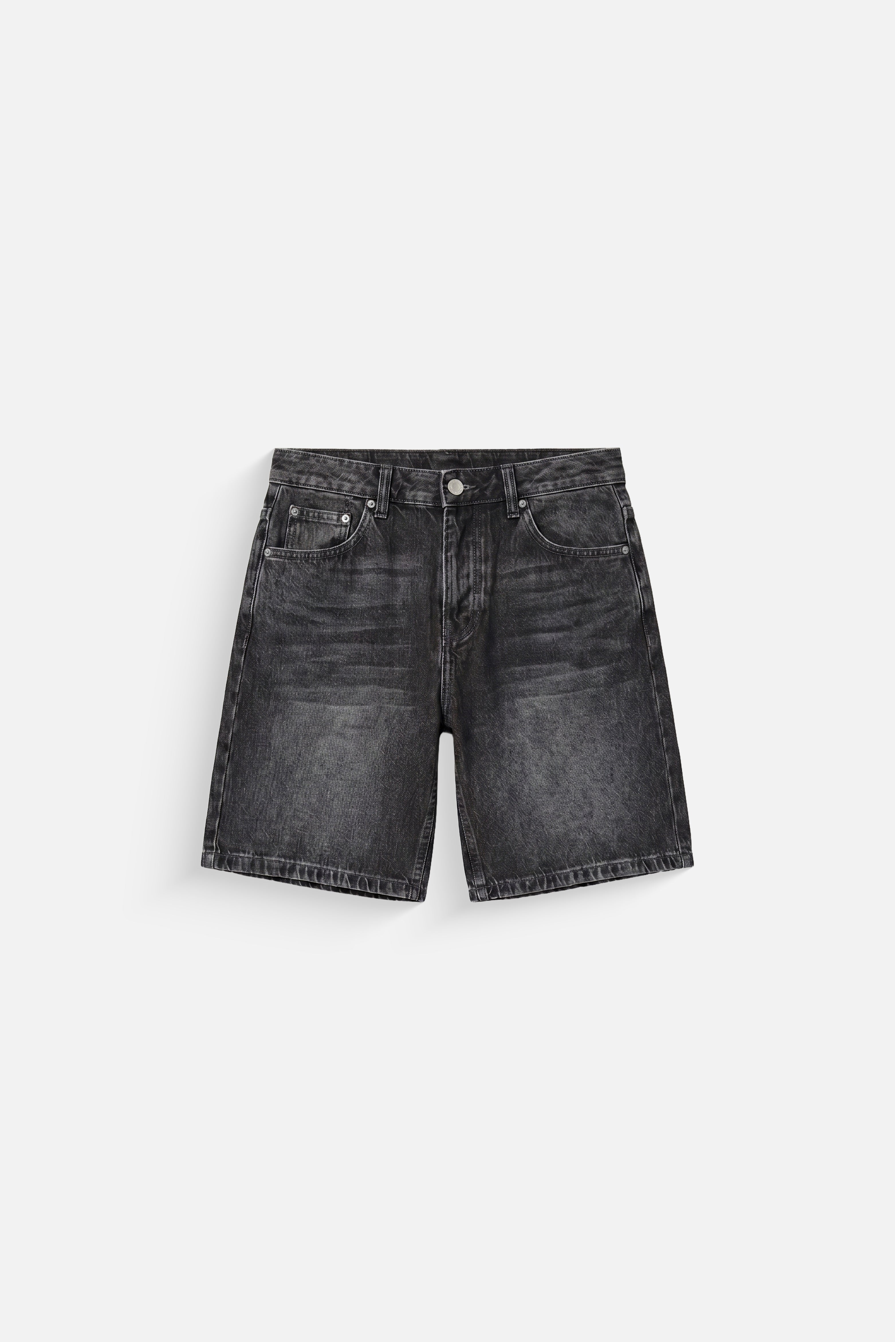 Regular Fit Denim short Black