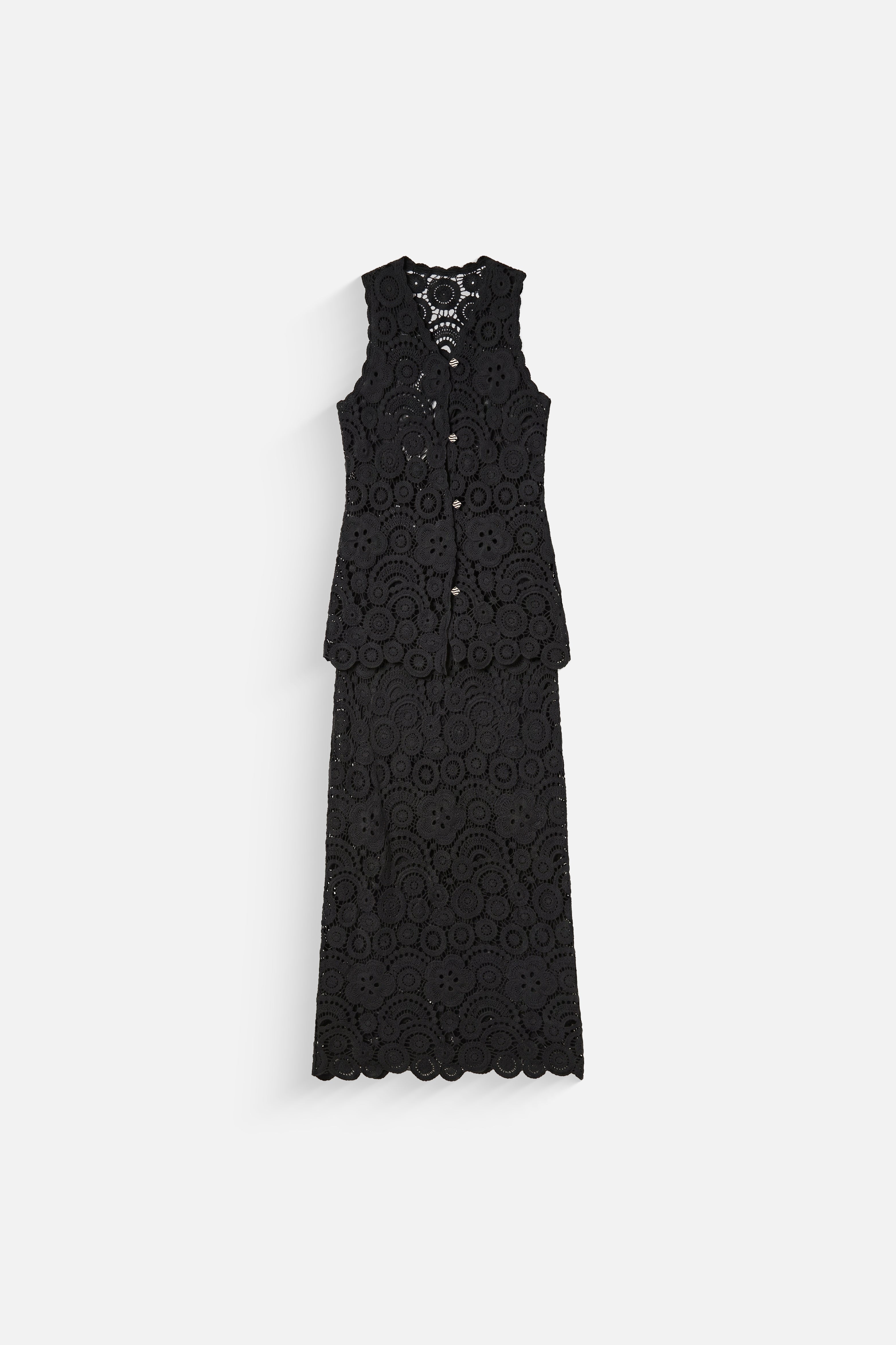 Black Crochet set