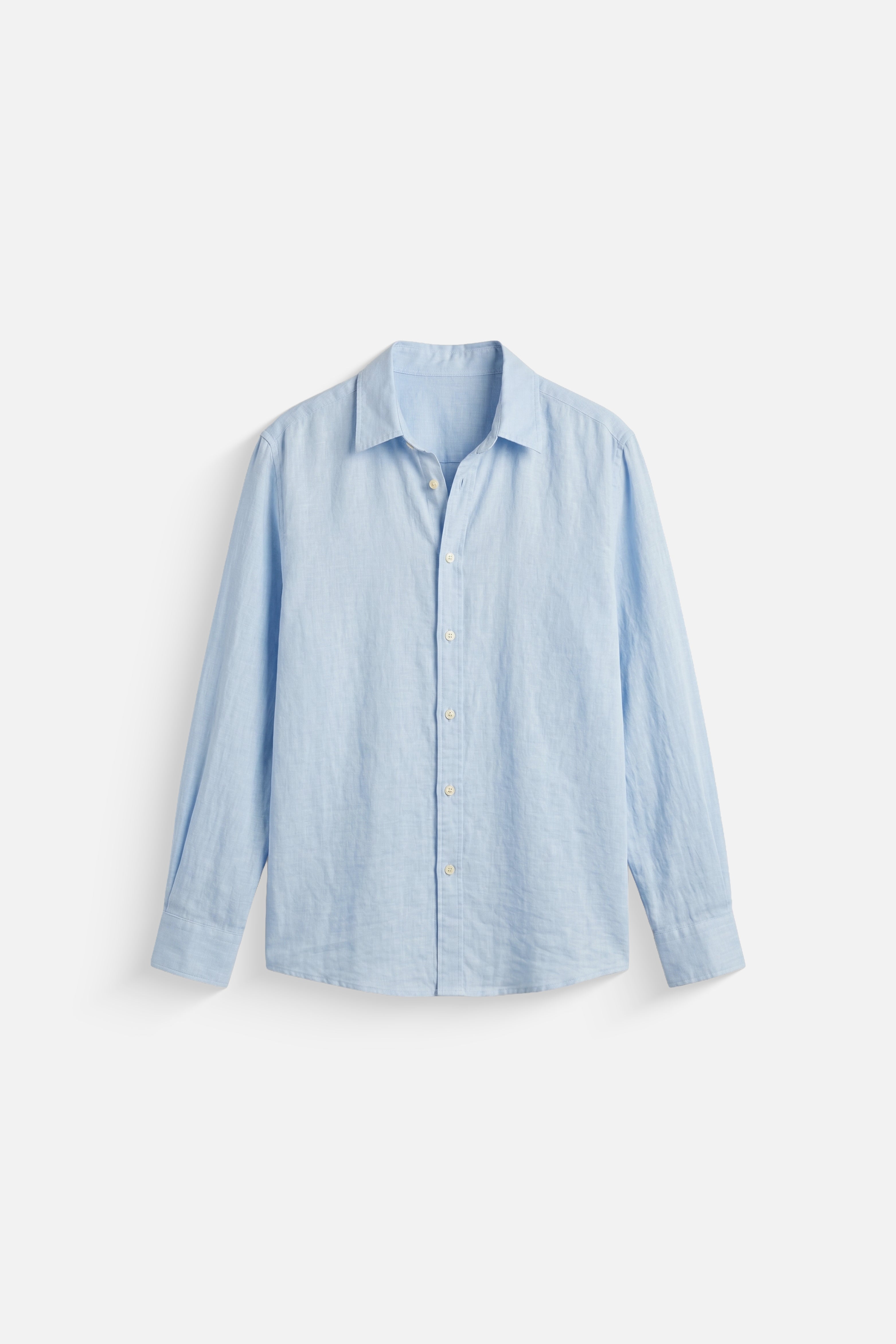 Blue Blended Linen shirt