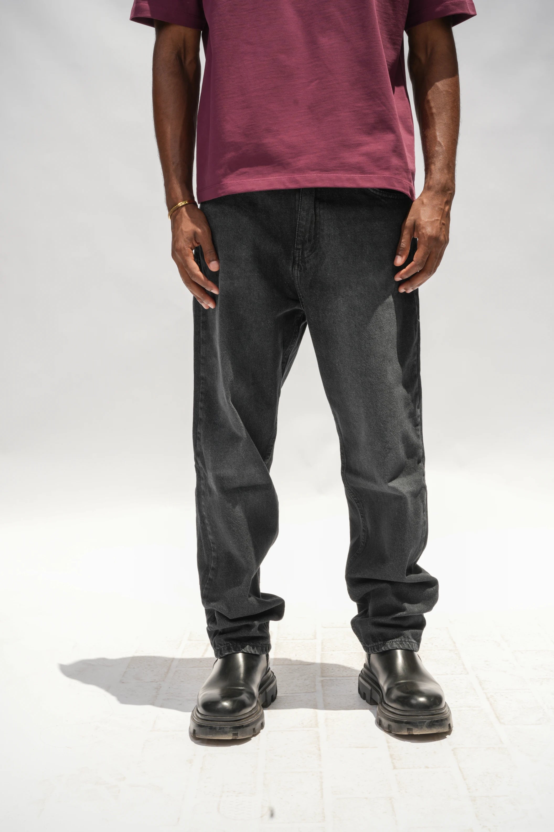 Straight Fit Jeans Black