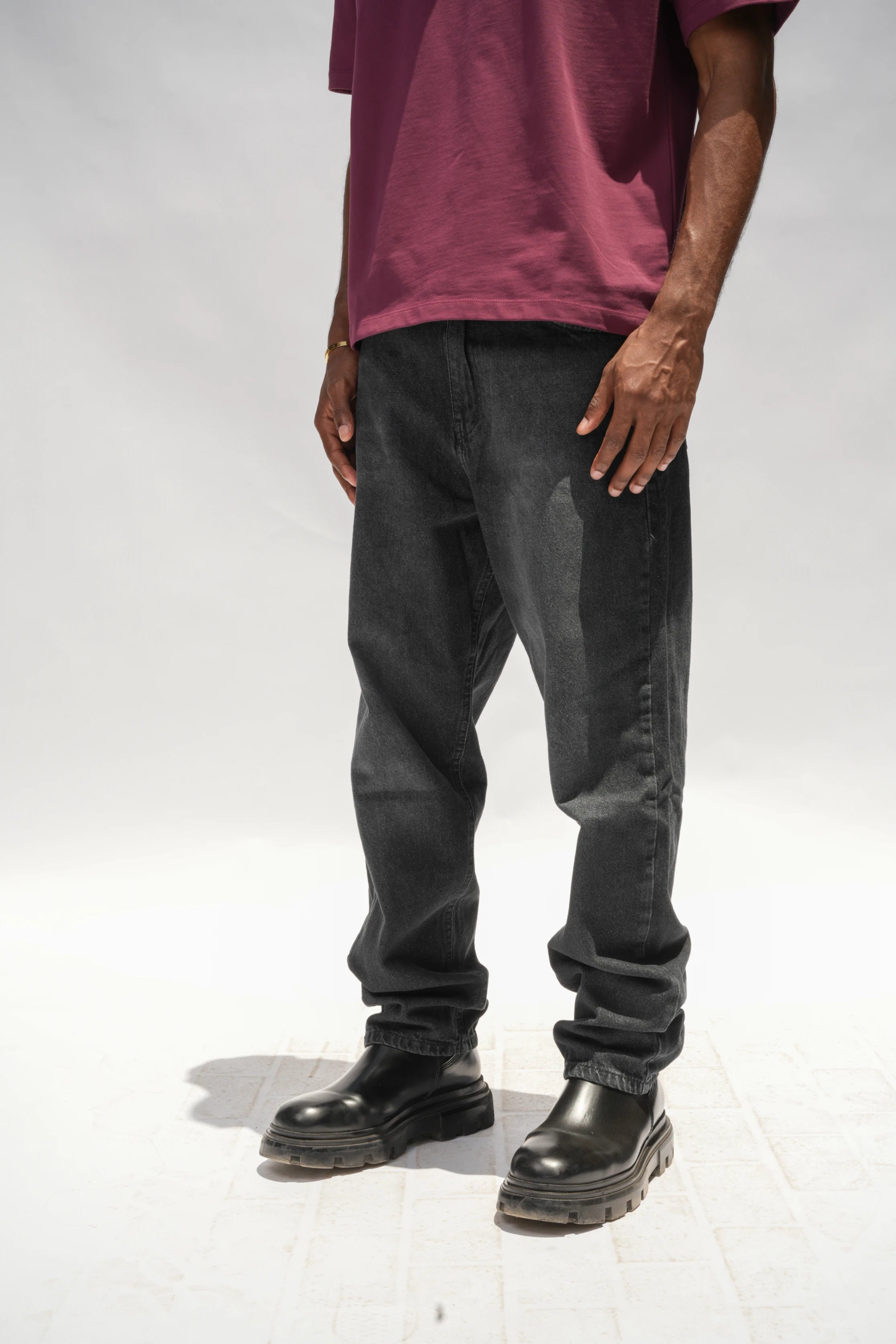 Straight Fit Jeans Black