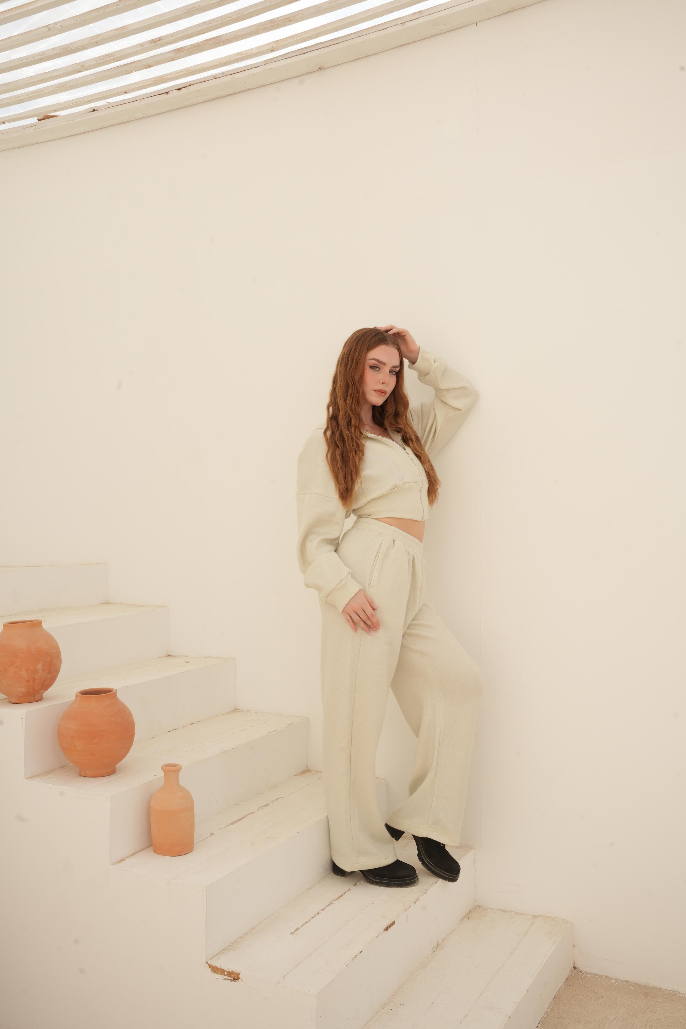 Metallic thread set Off White