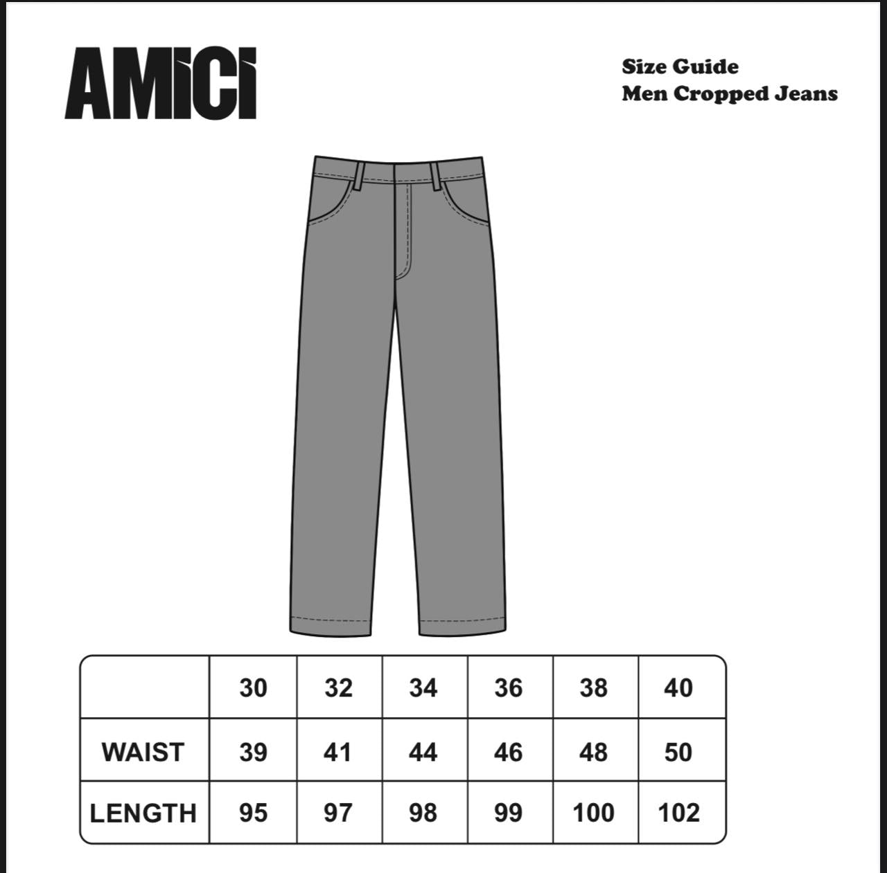 Cropped Fit Jeans Gray