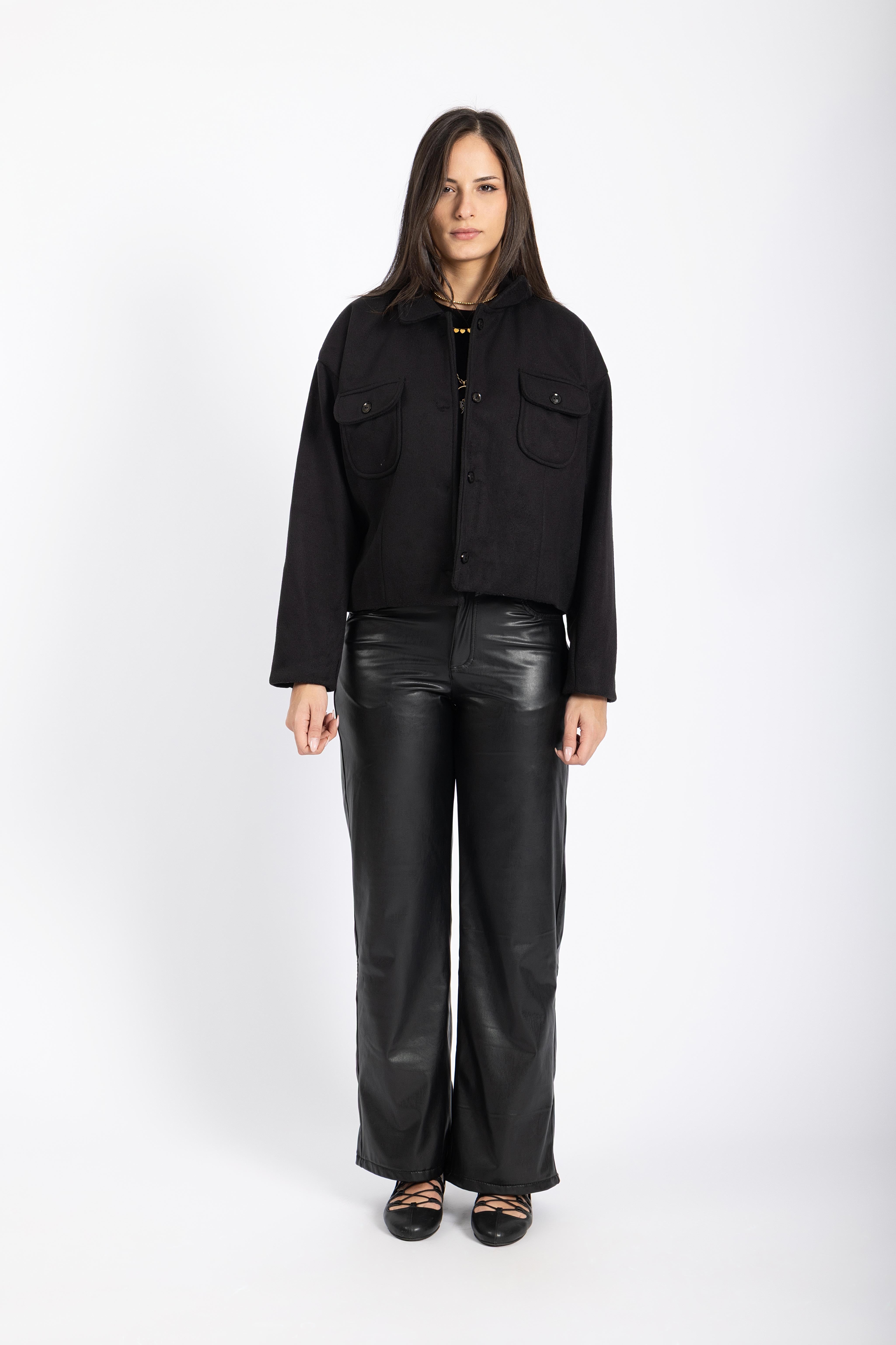 Women Wool Jacket Black