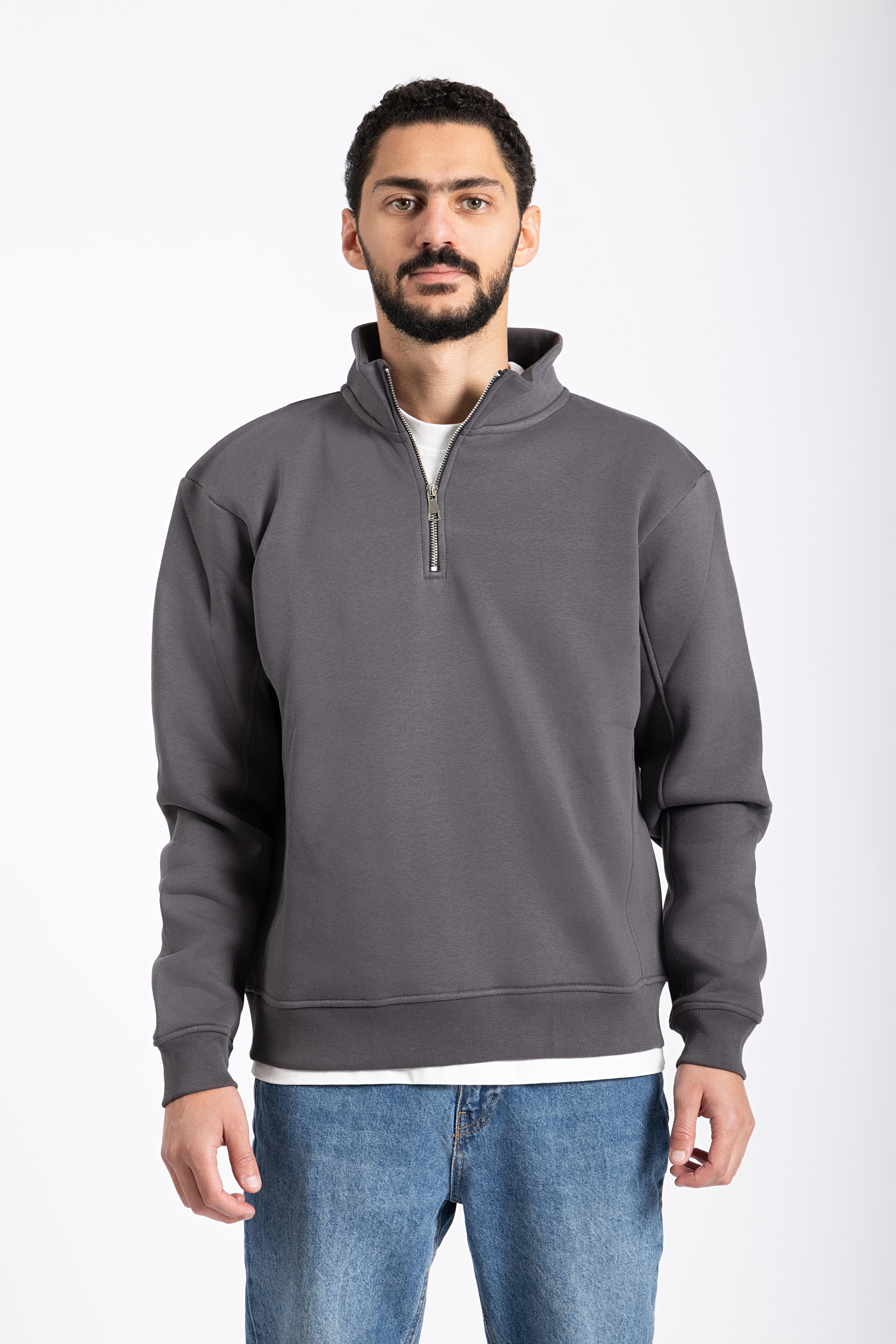 Charcoal Quarter-zip