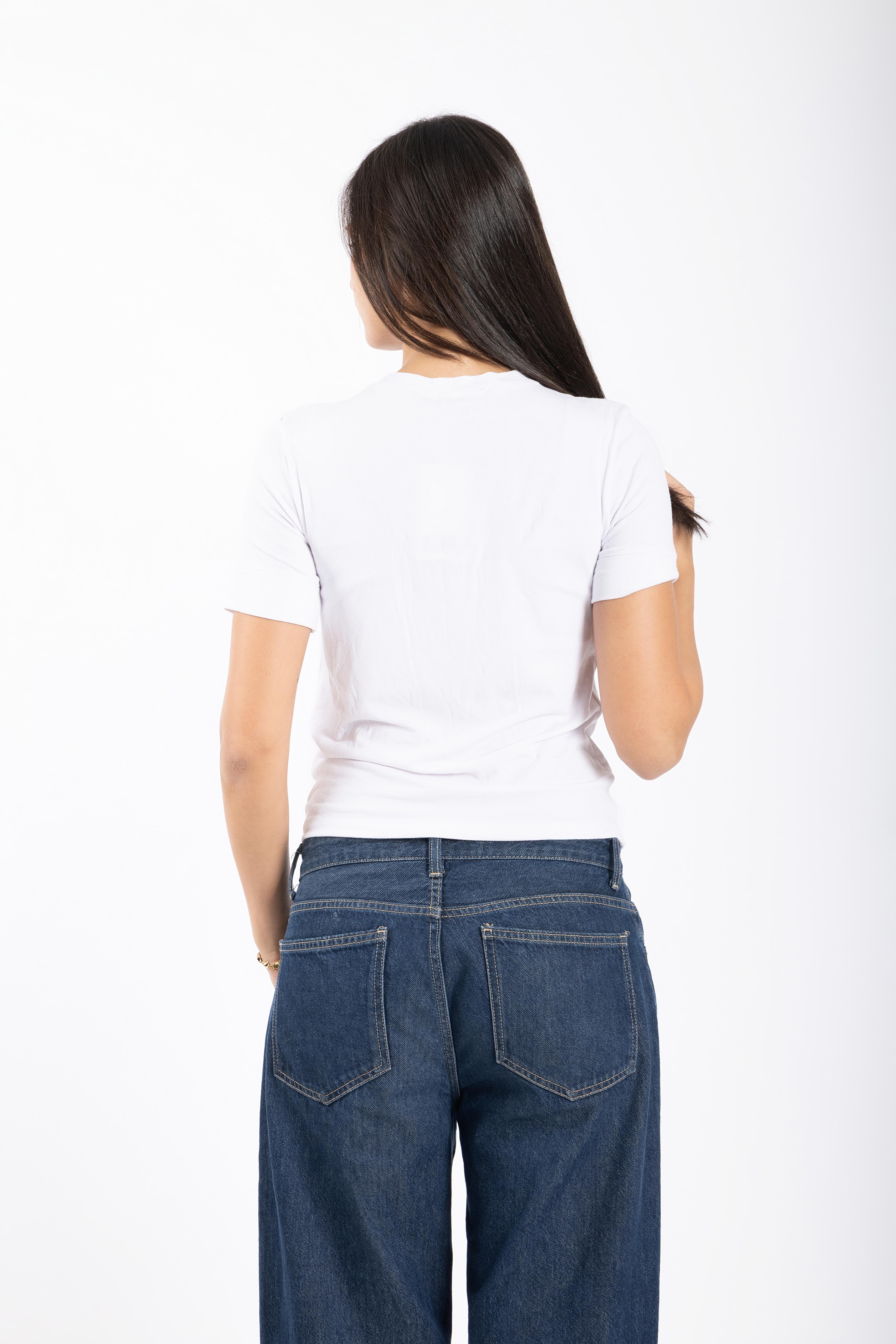 White short sleeve top