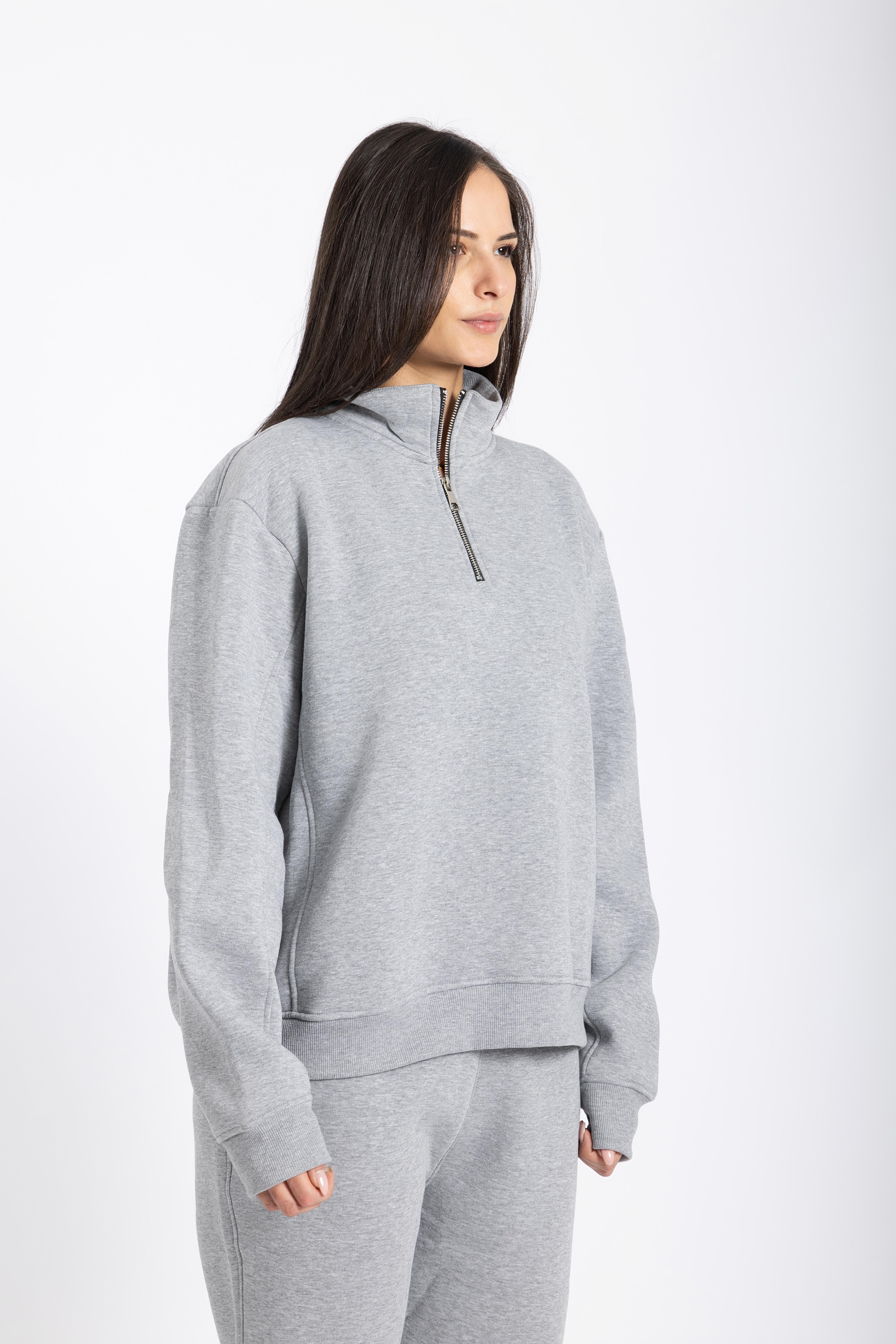Grey Quarter-zip