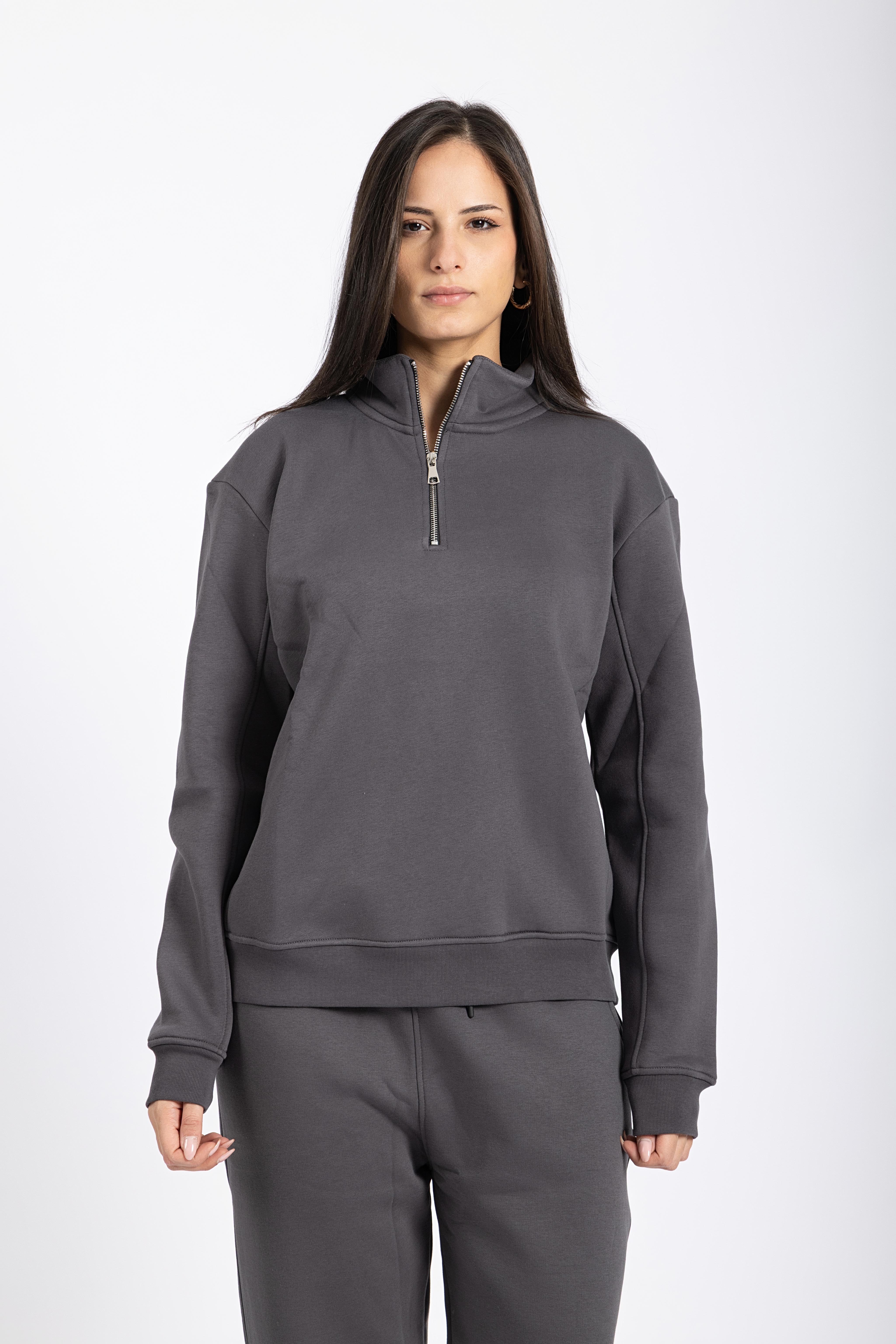 Charcoal Quarter-zip