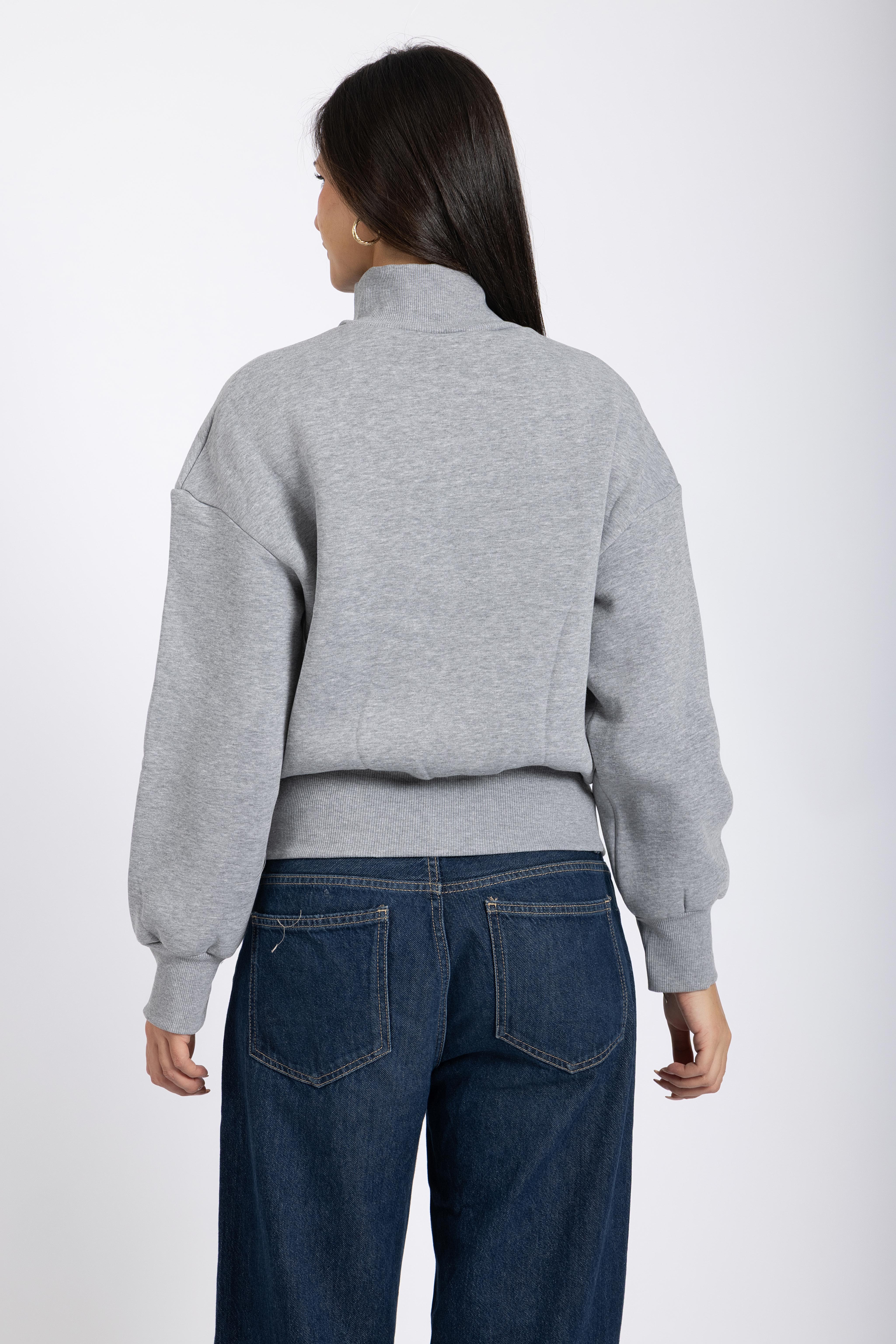 Double-zipper sweater Grey
