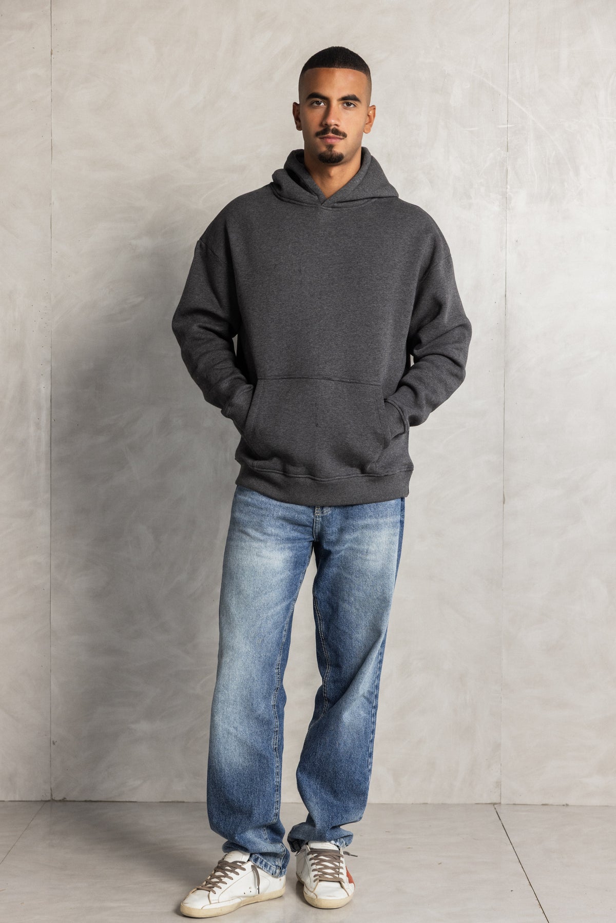 Charcoal Relaxed-Fit Hoodie