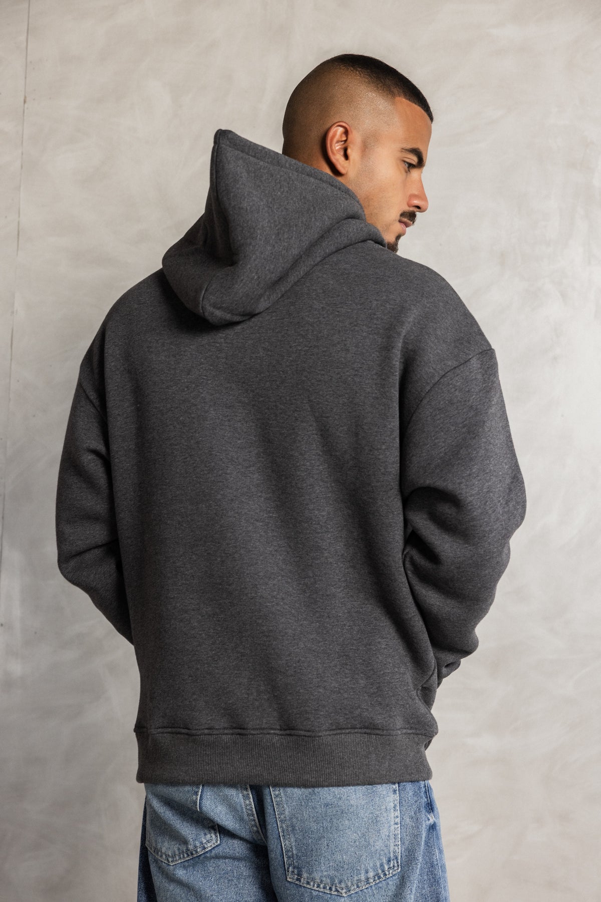 Charcoal Relaxed-Fit Hoodie