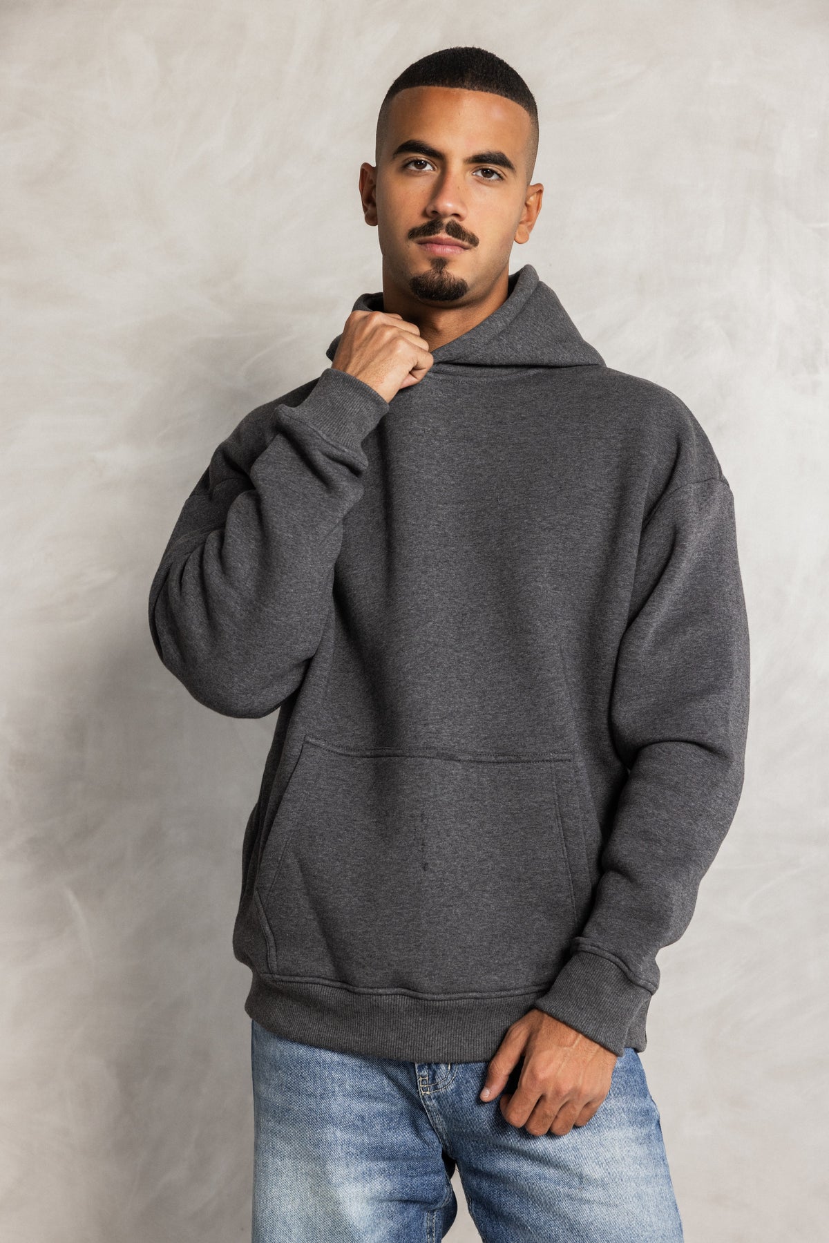 Charcoal Relaxed-Fit Hoodie