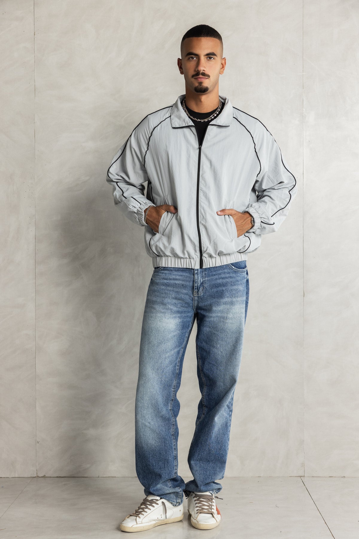 Silver Nylon Jacket