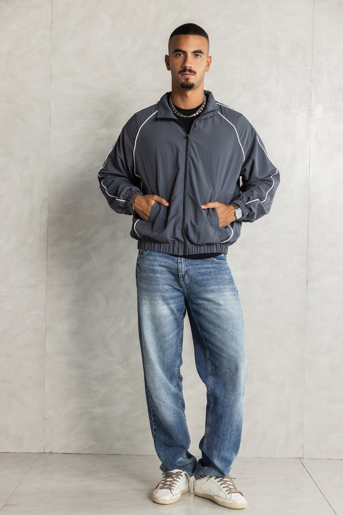 Charcoal Nylon Jacket