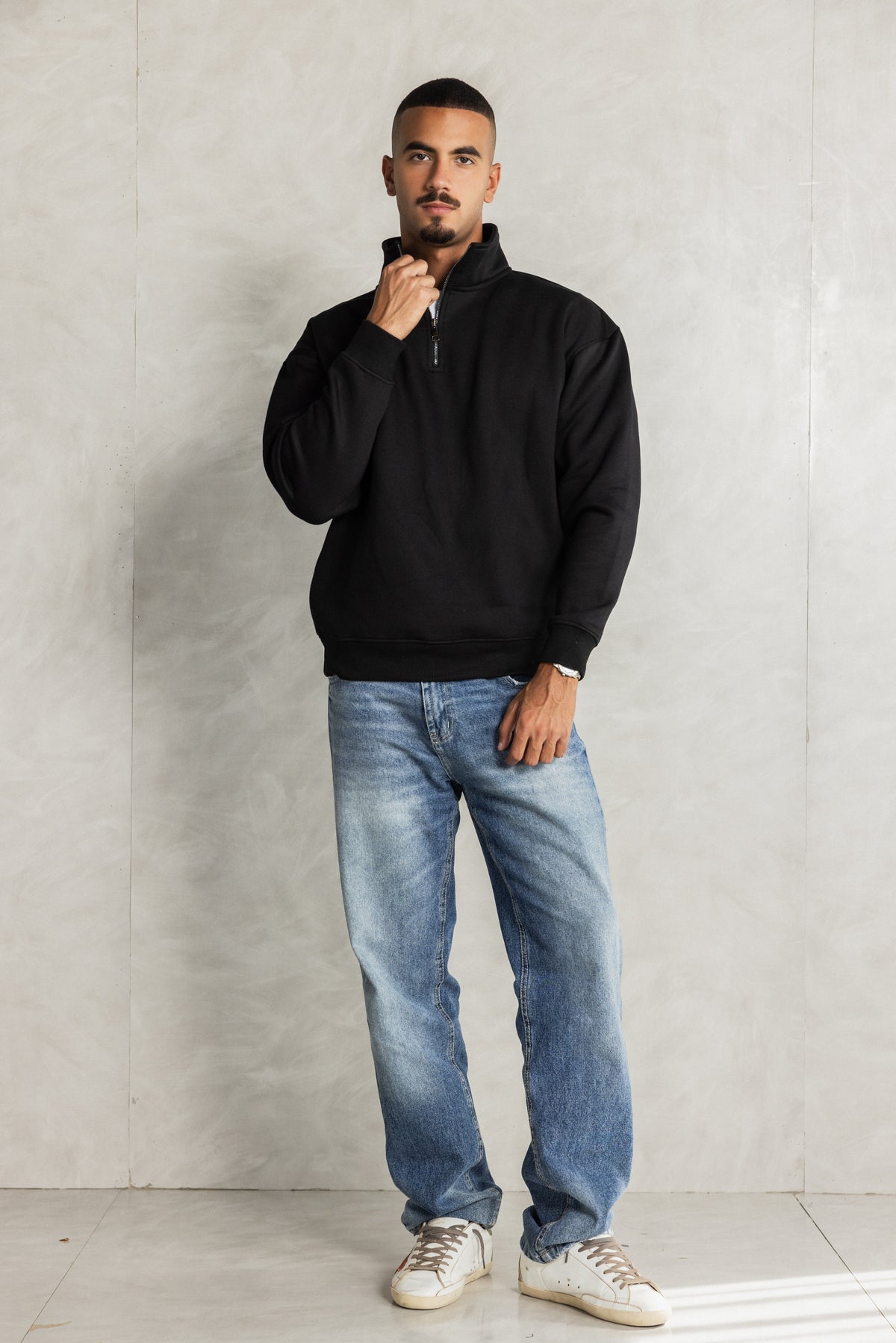 Black Quarter-Zip