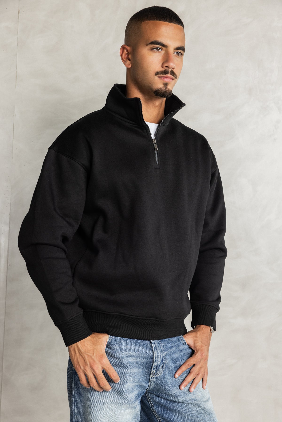 Black Quarter-Zip