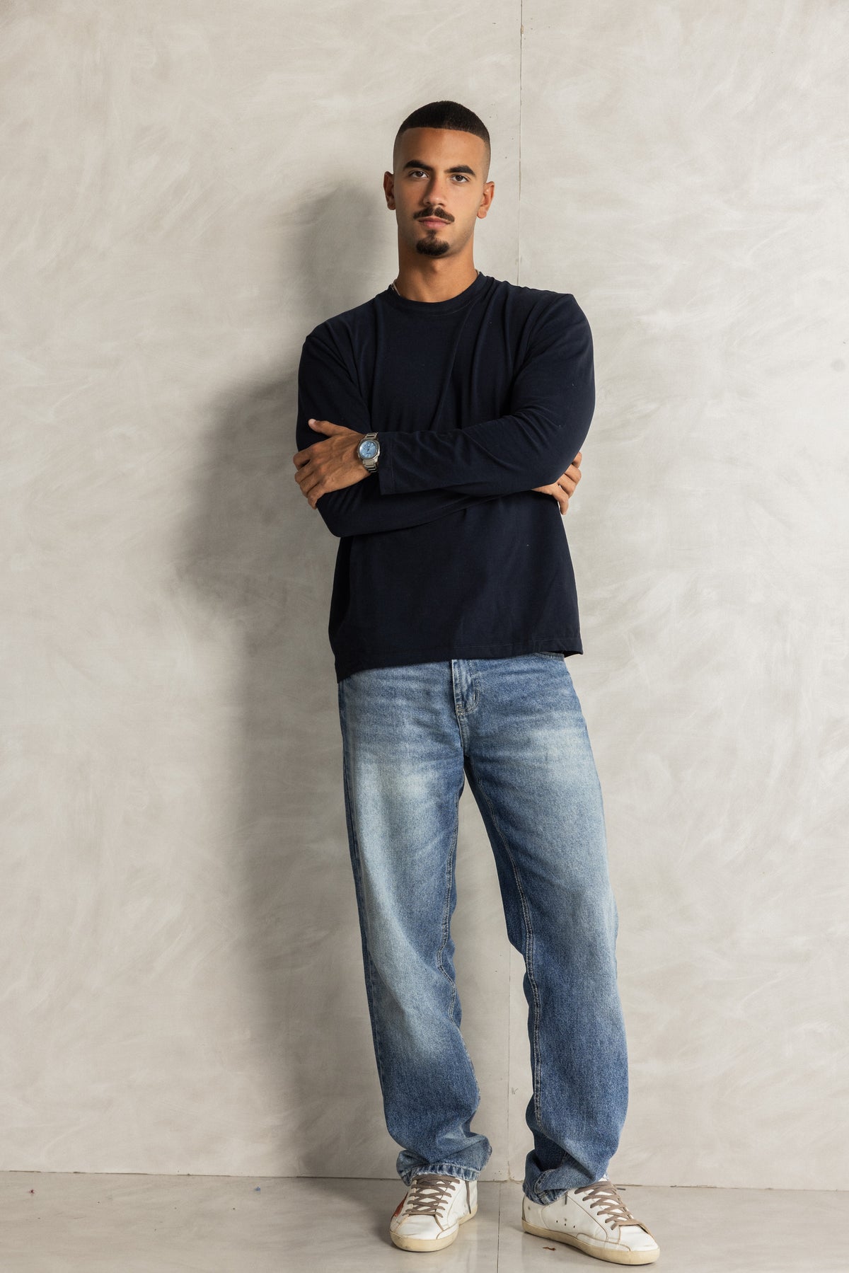 Navy Thermal long sleeve shirt
