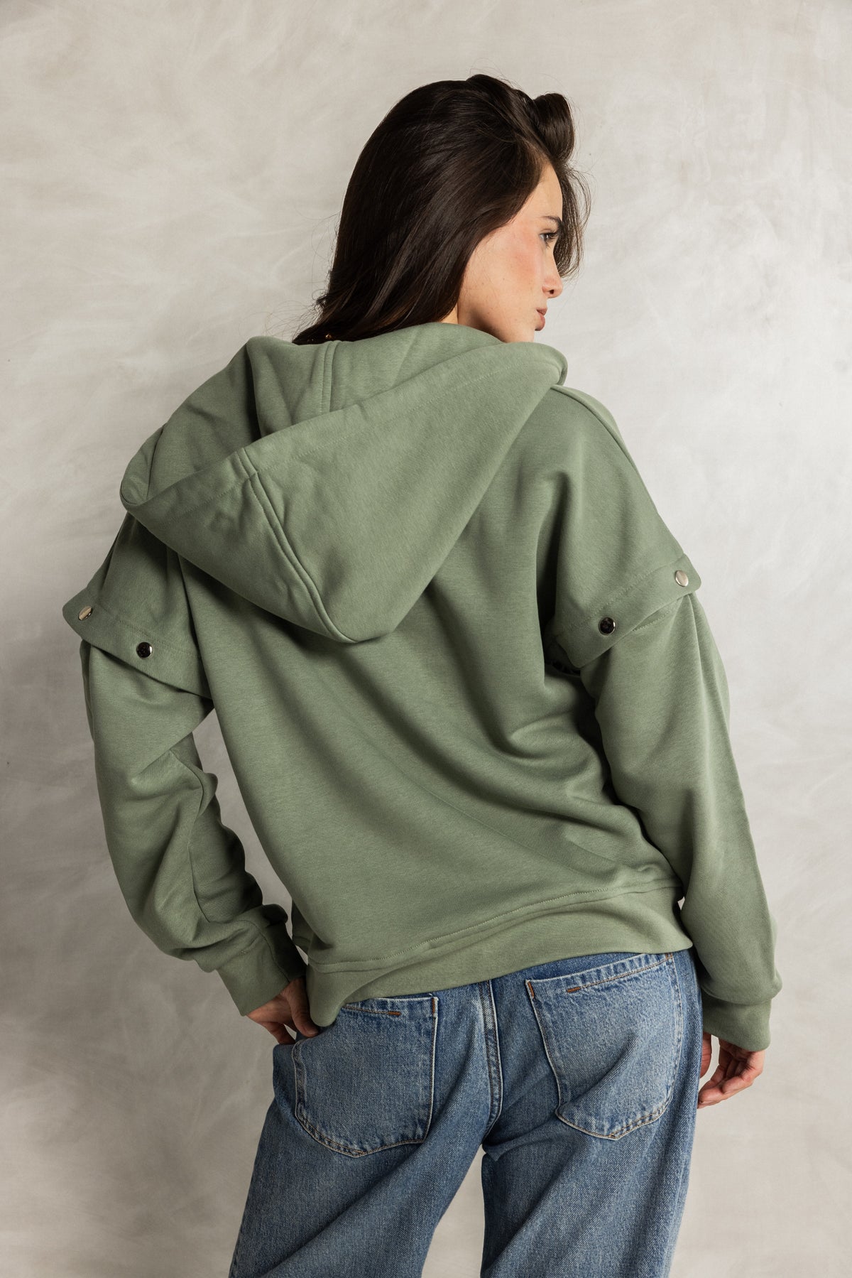 Olive Removable Sweatshirt