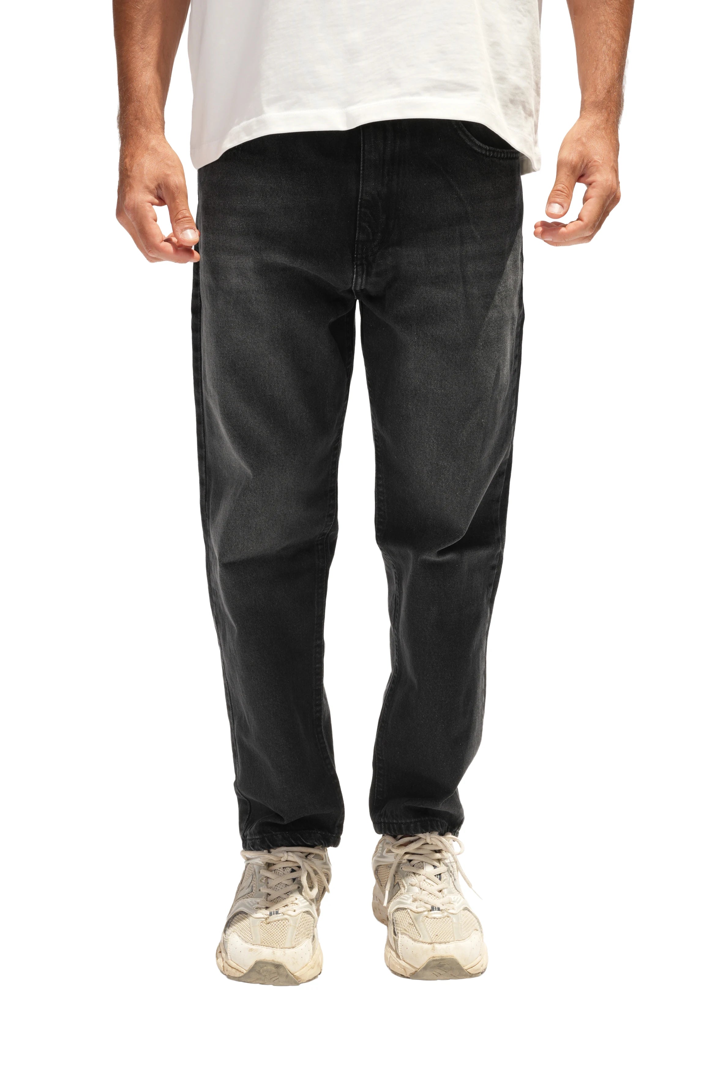 Cropped Fit Jeans Black