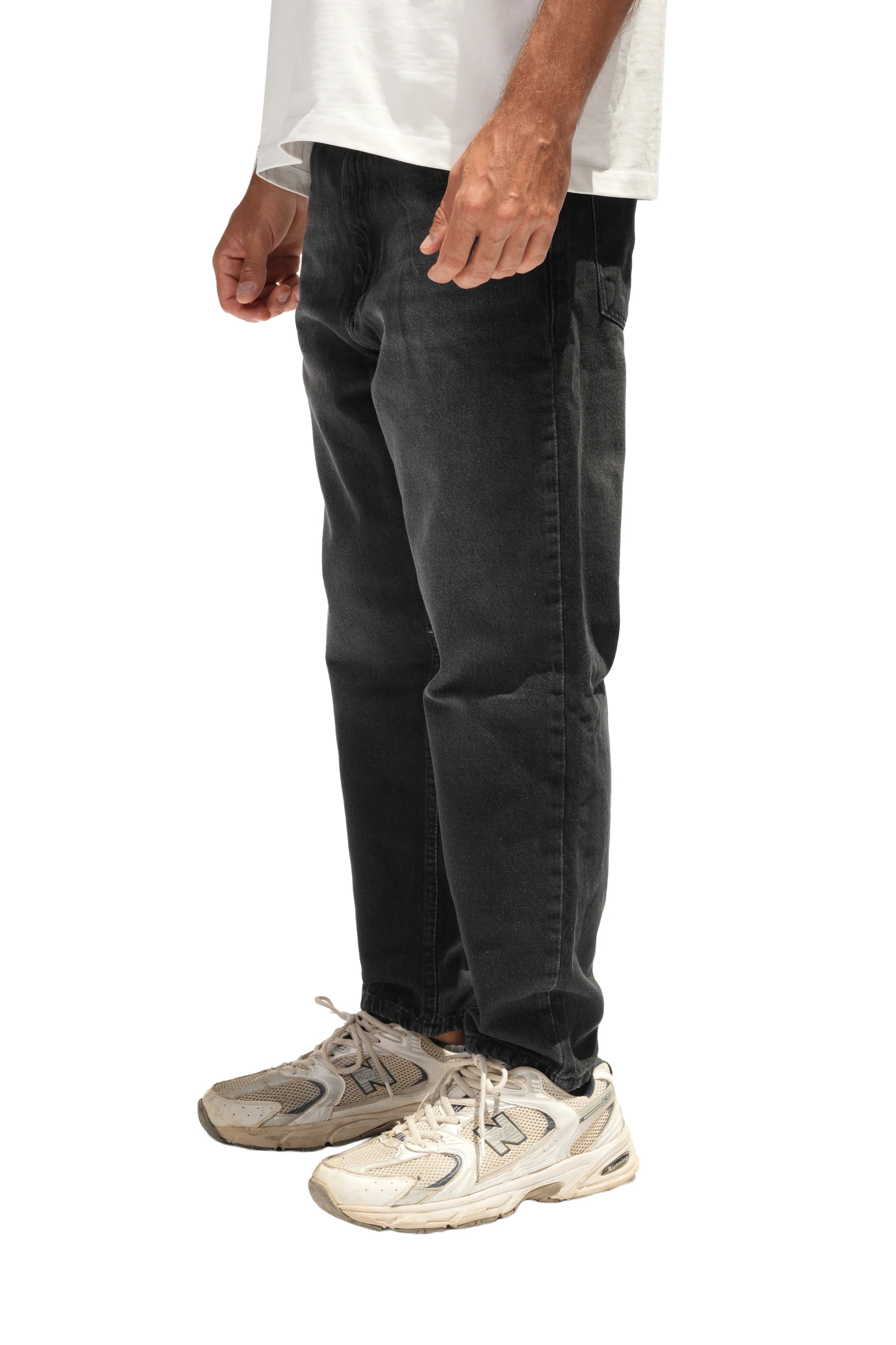 Cropped Fit Jeans Black