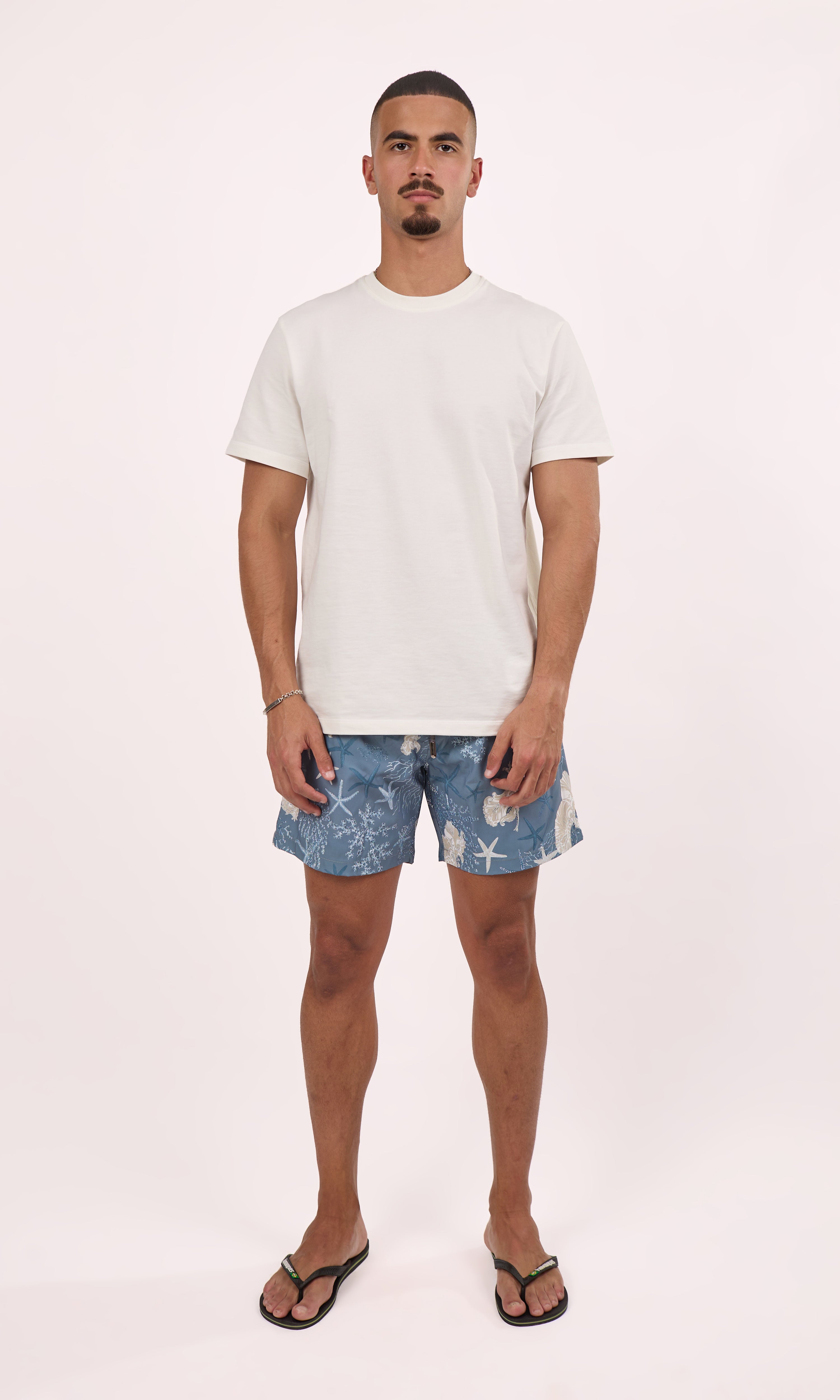 Gray Nautical Starfish swim shorts