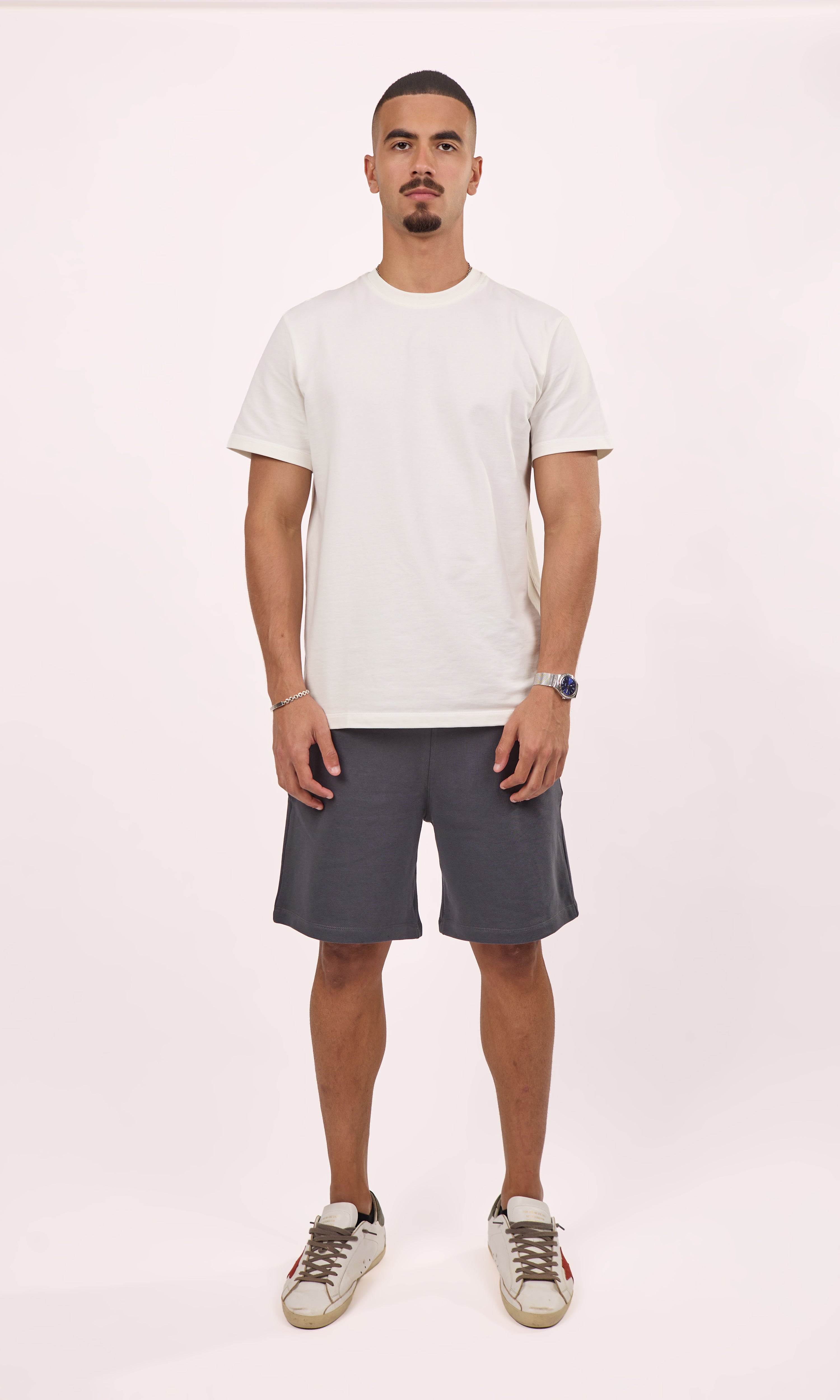 Charcoal Cotton Short