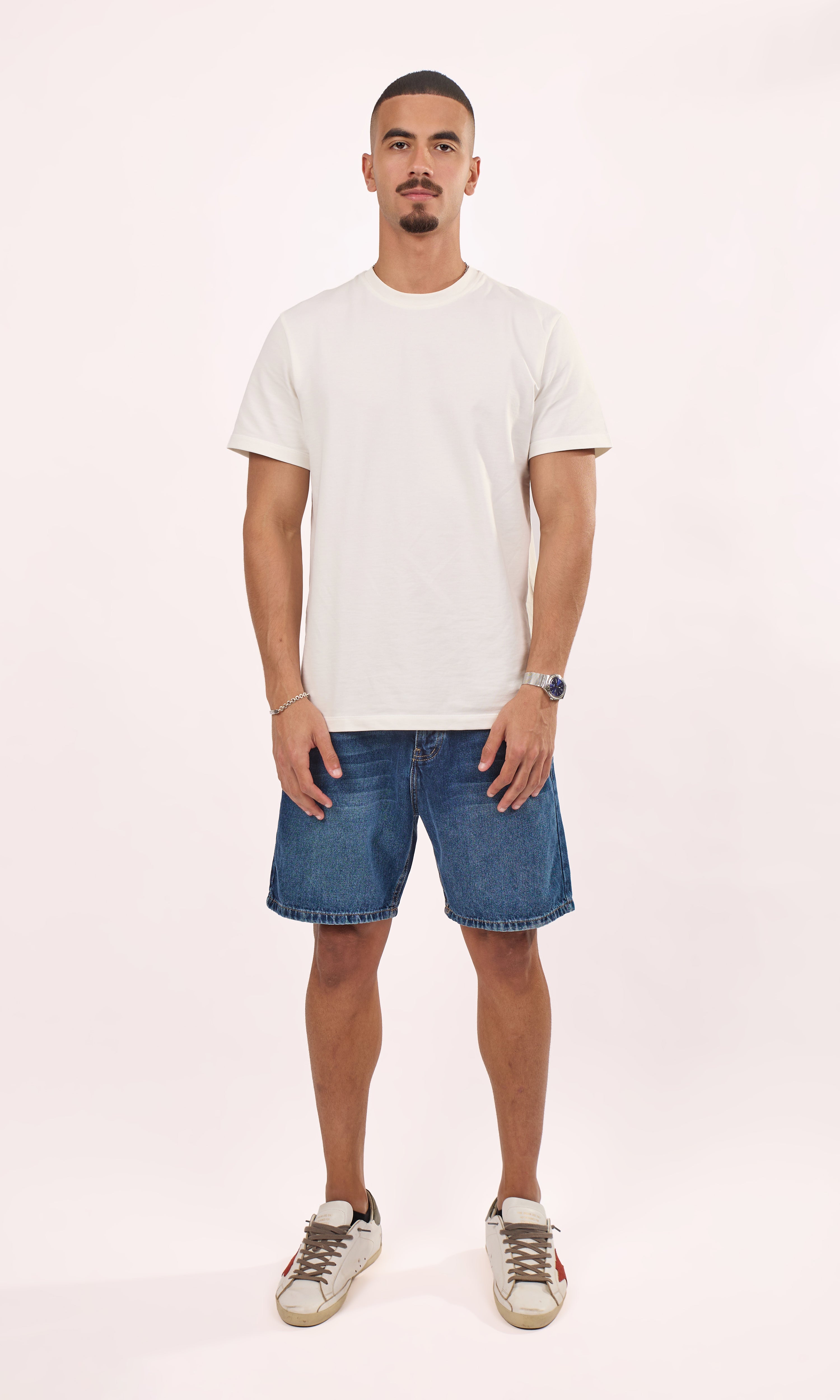 Regular Fit Denim short blue