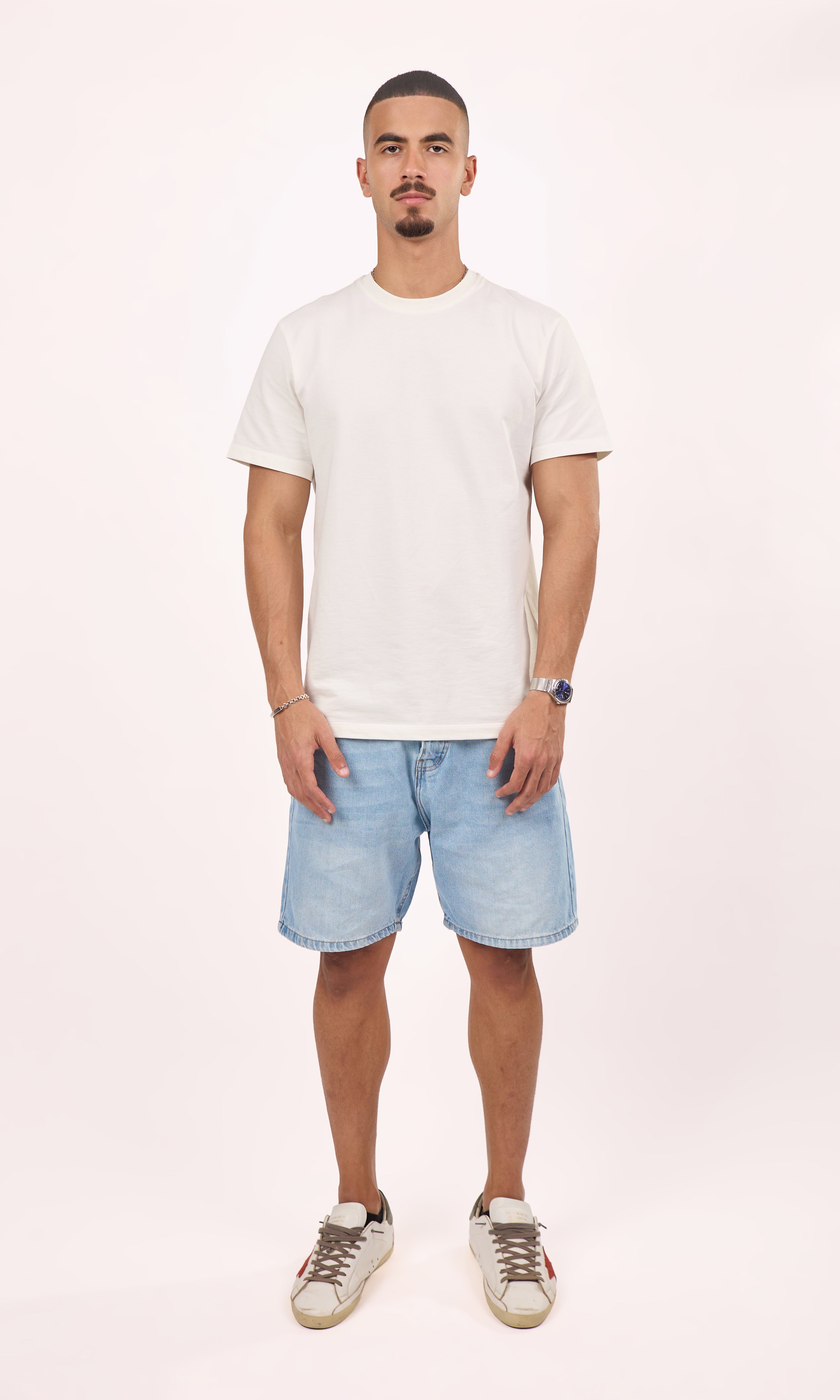 Regular Fit Denim short Light Blue