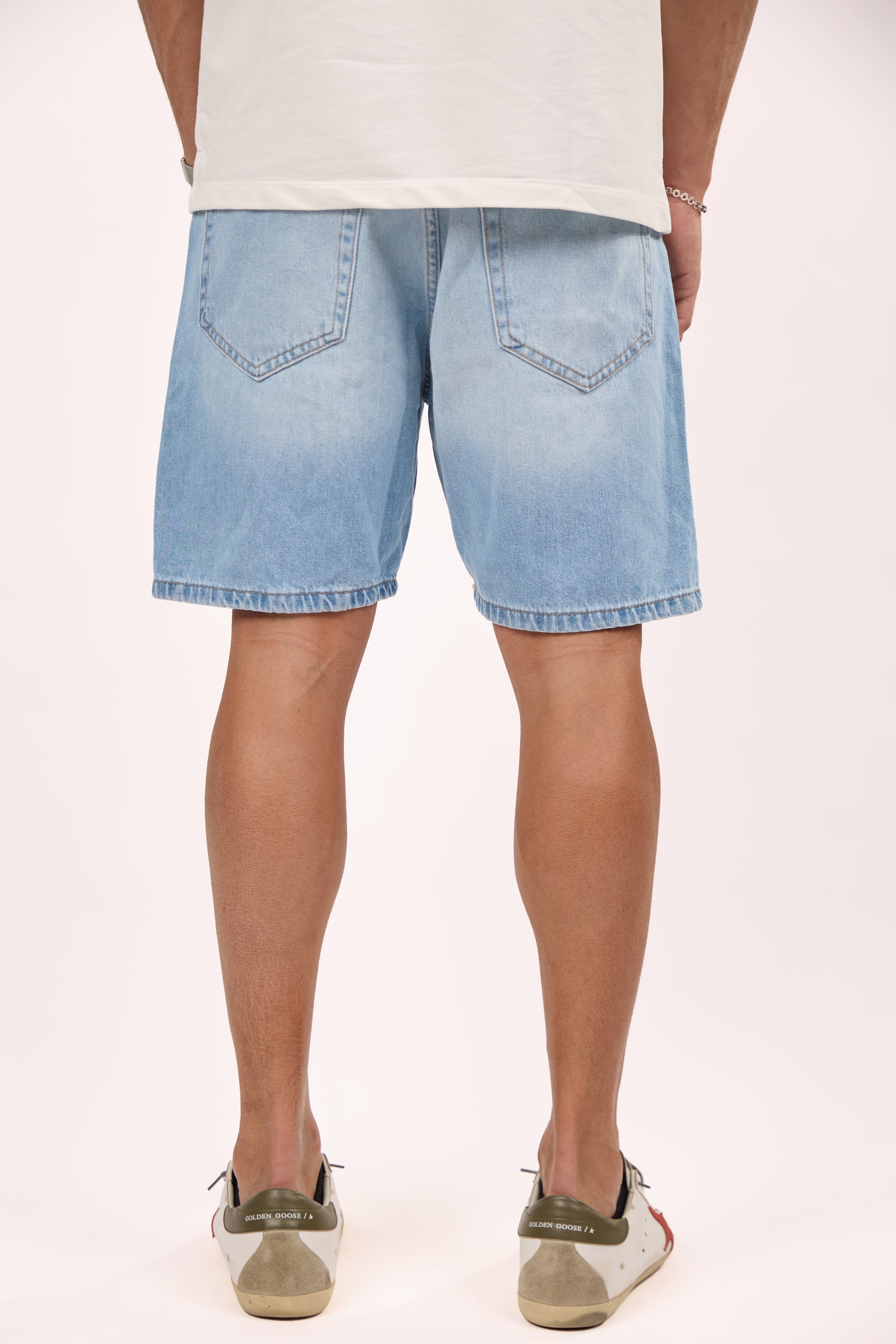 Regular Fit Denim short Light Blue
