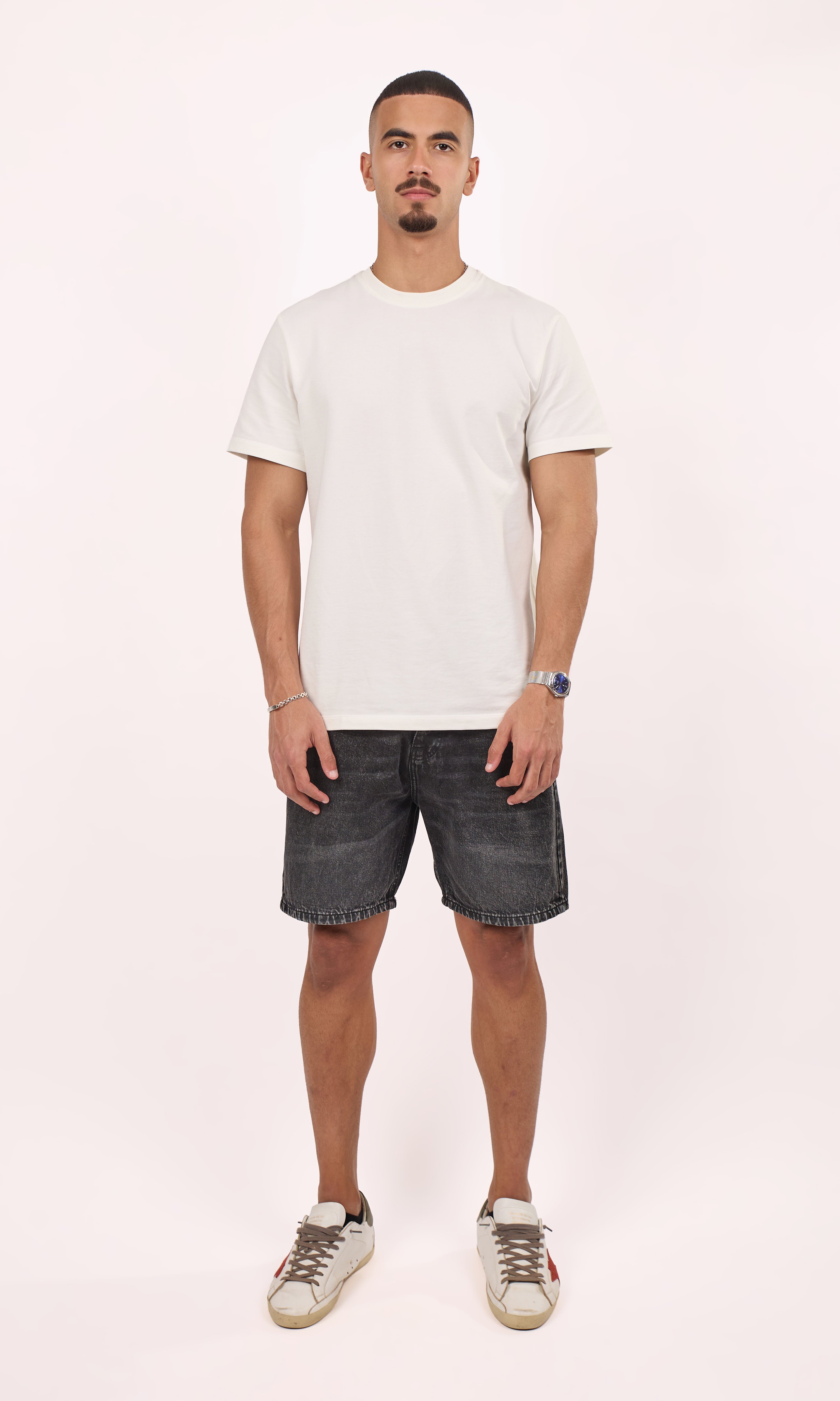 Regular Fit Denim short Black