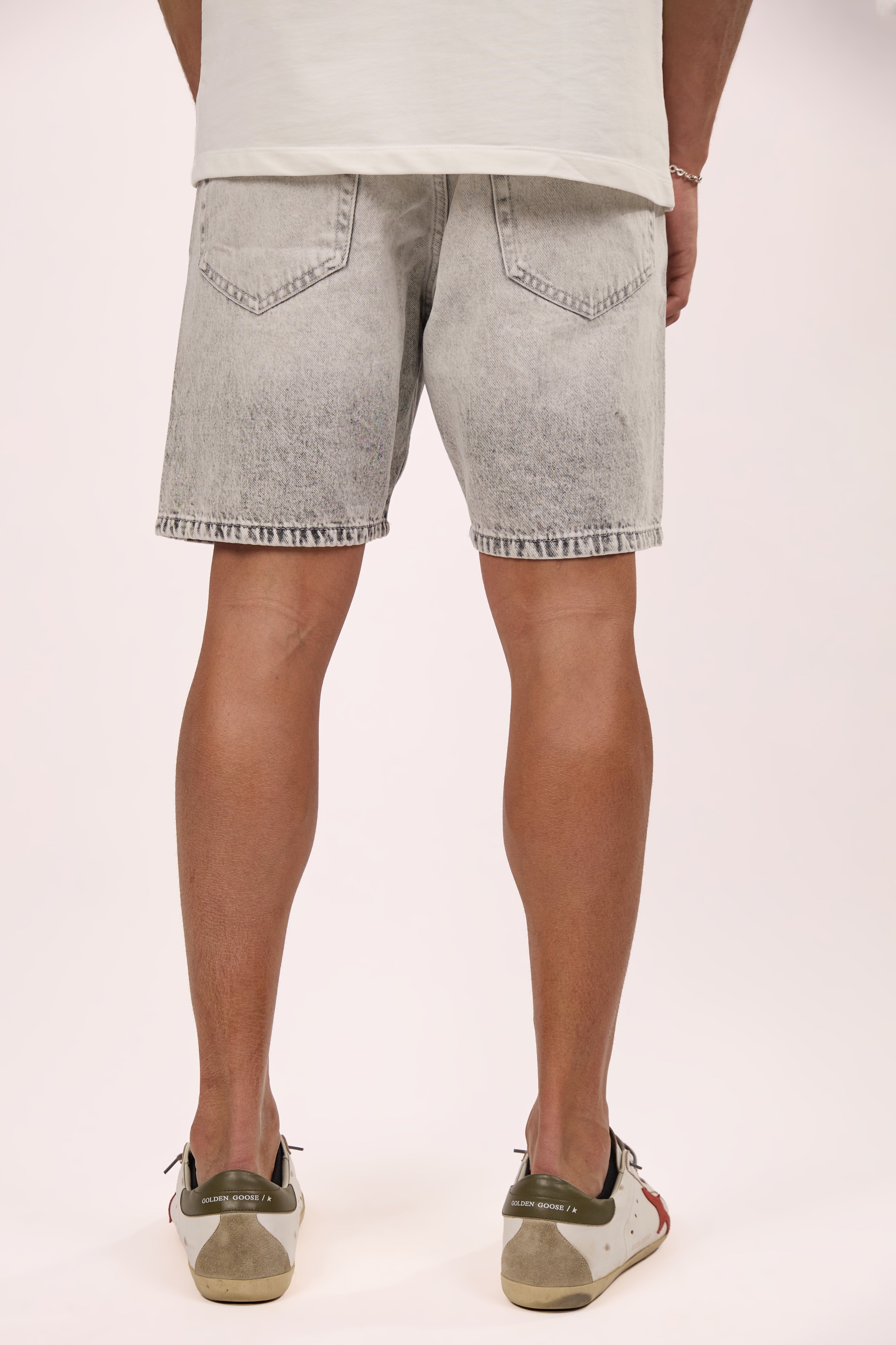 Regular Fit Denim short Grey