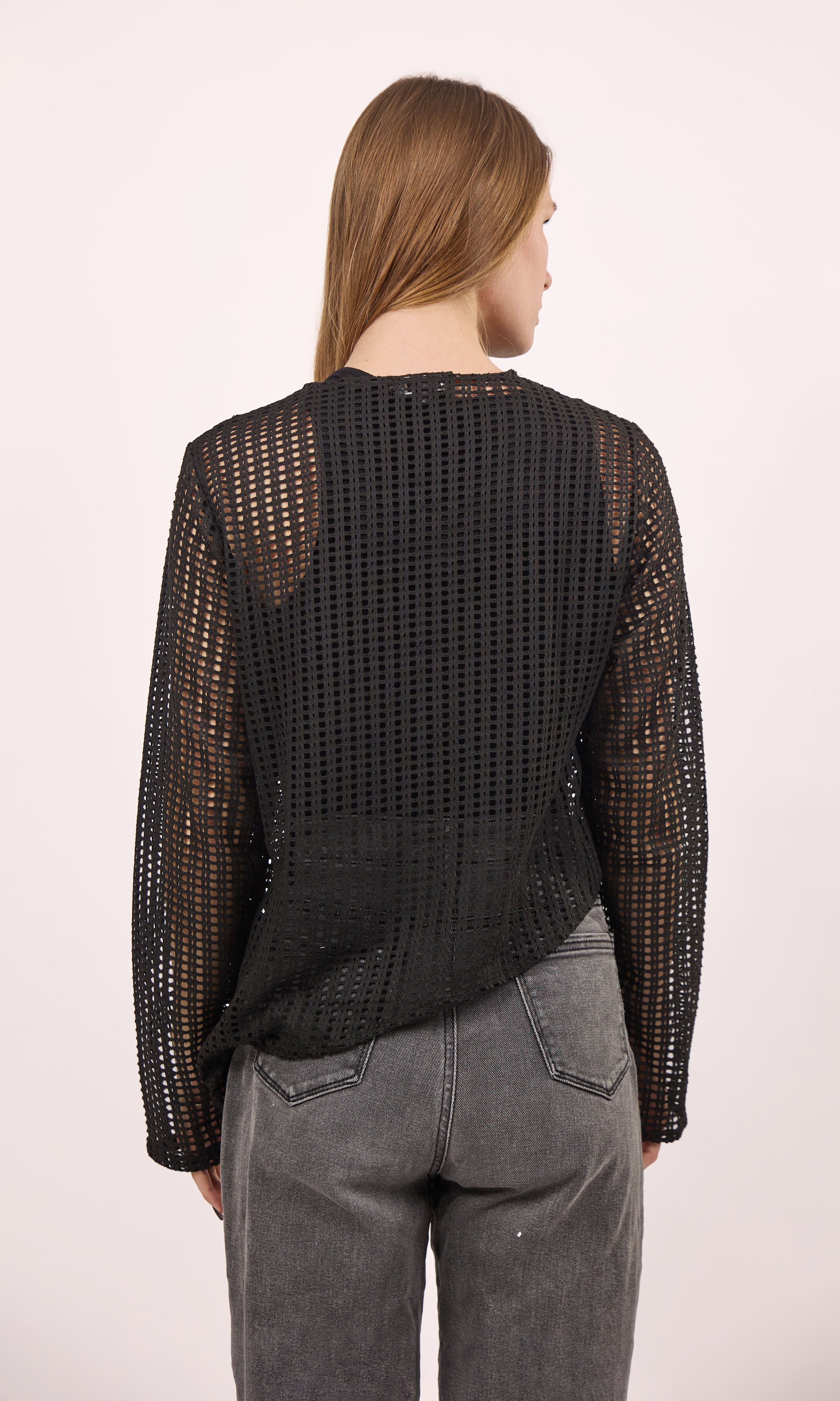 Black Asymmetrical knit shirt