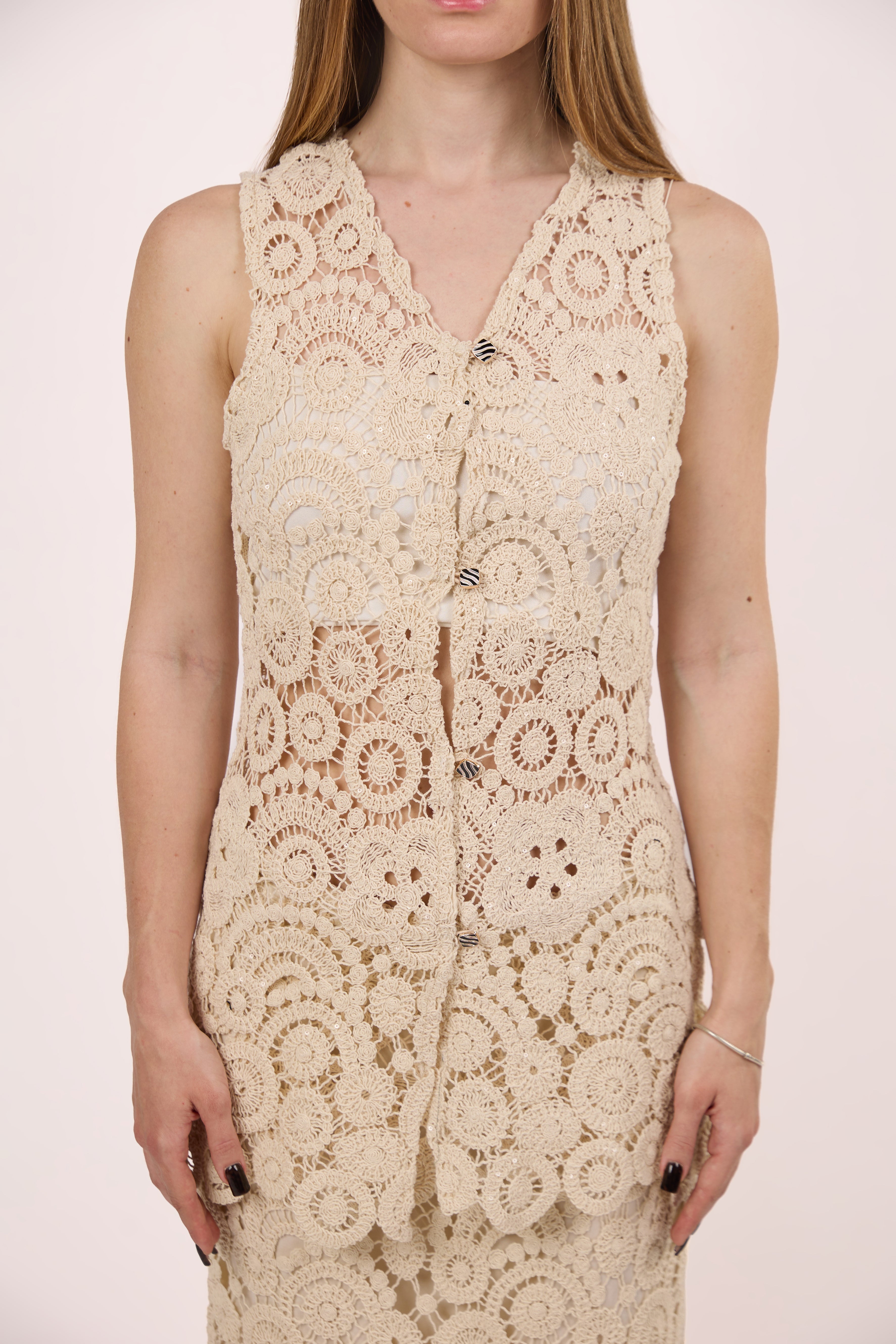 Beige Crochet set