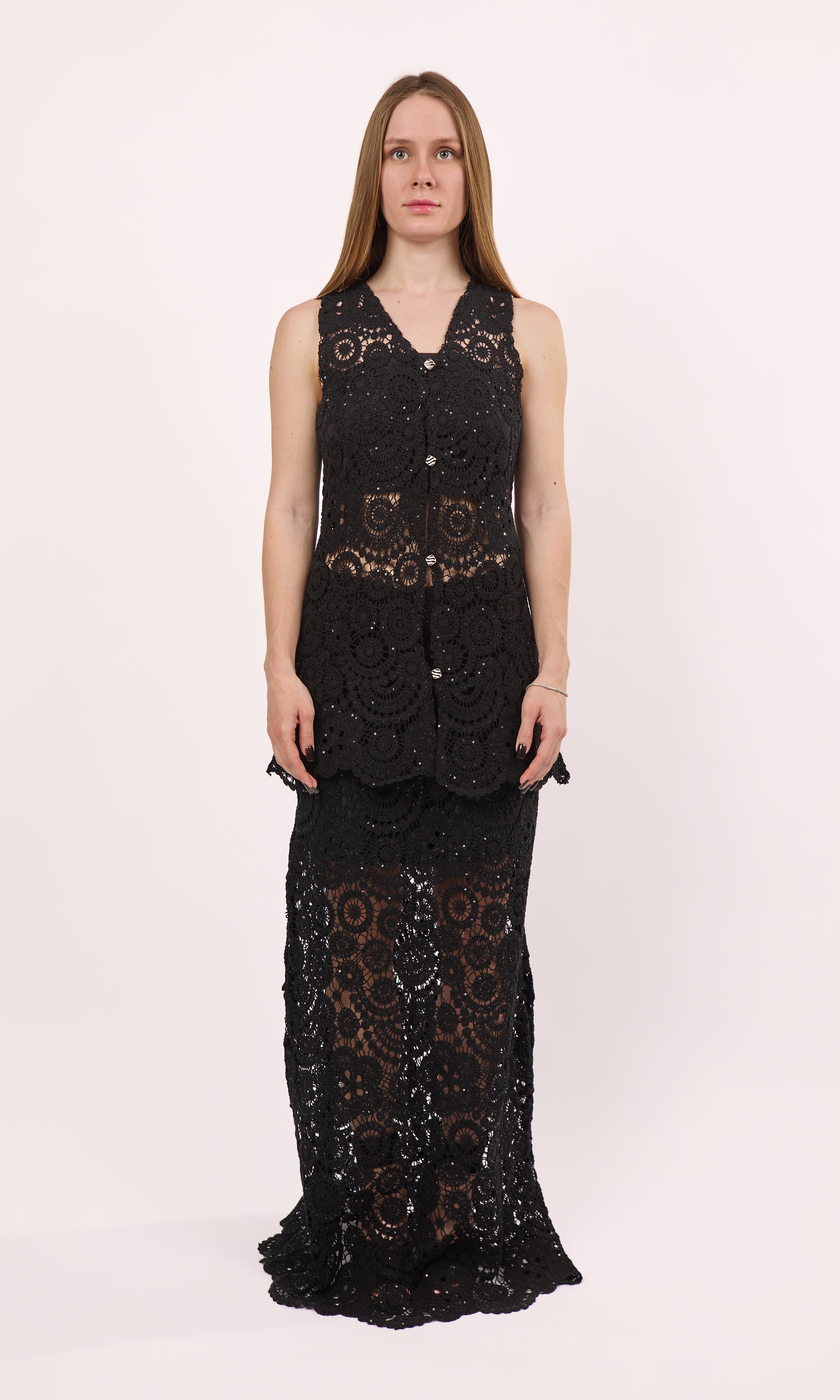 Black Crochet set