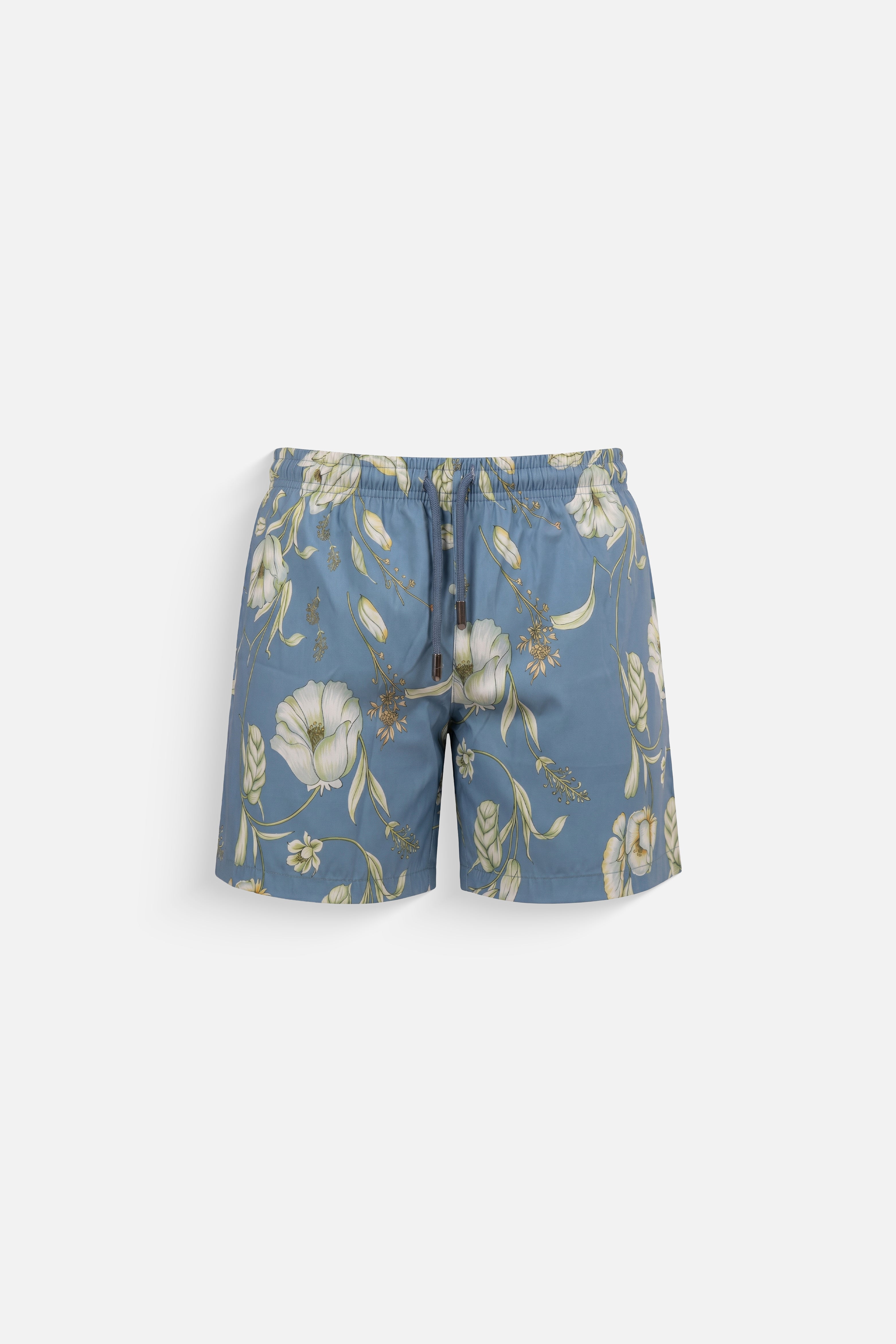 Blue Vintage Floral Swim Shorts