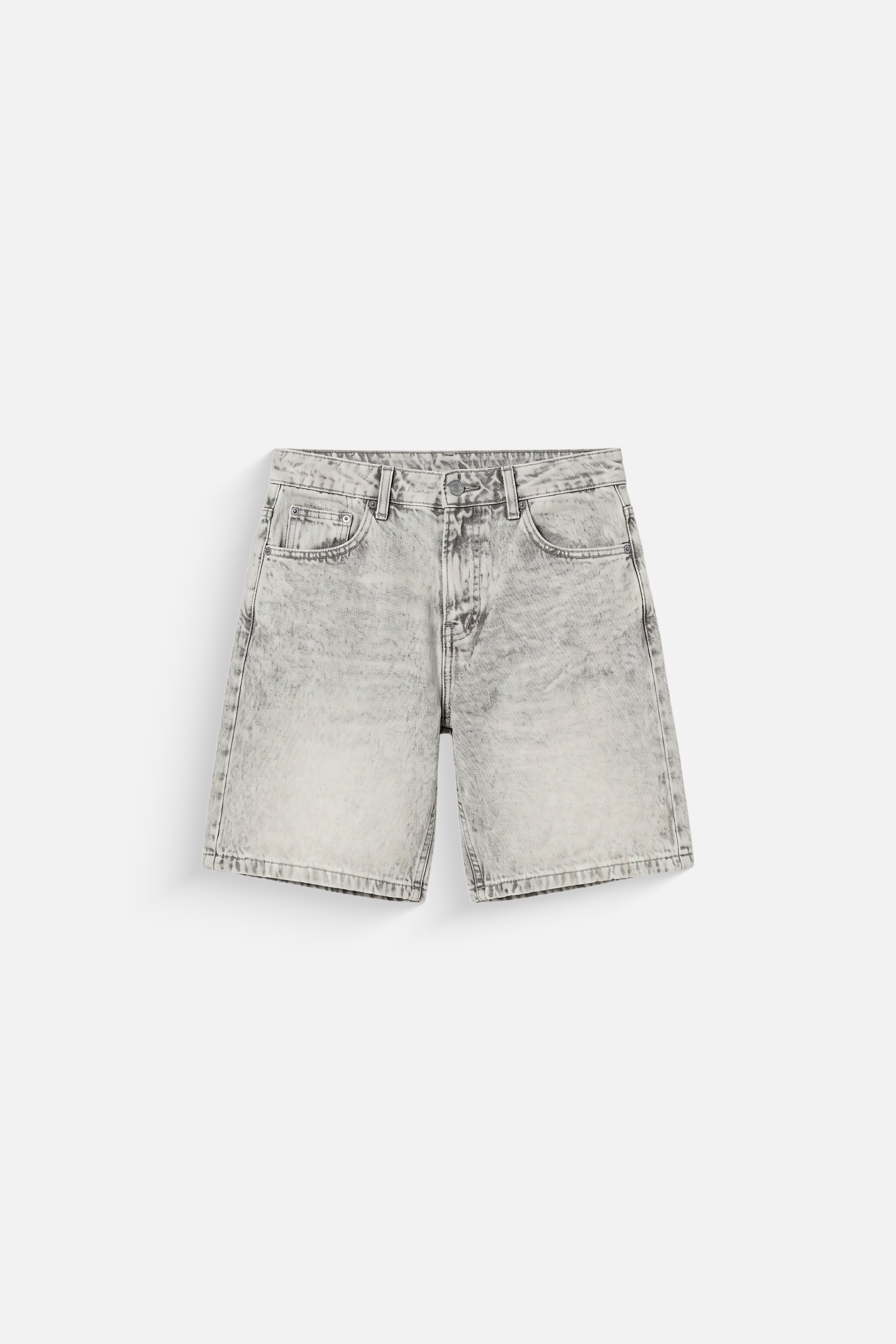Regular Fit Denim short Grey