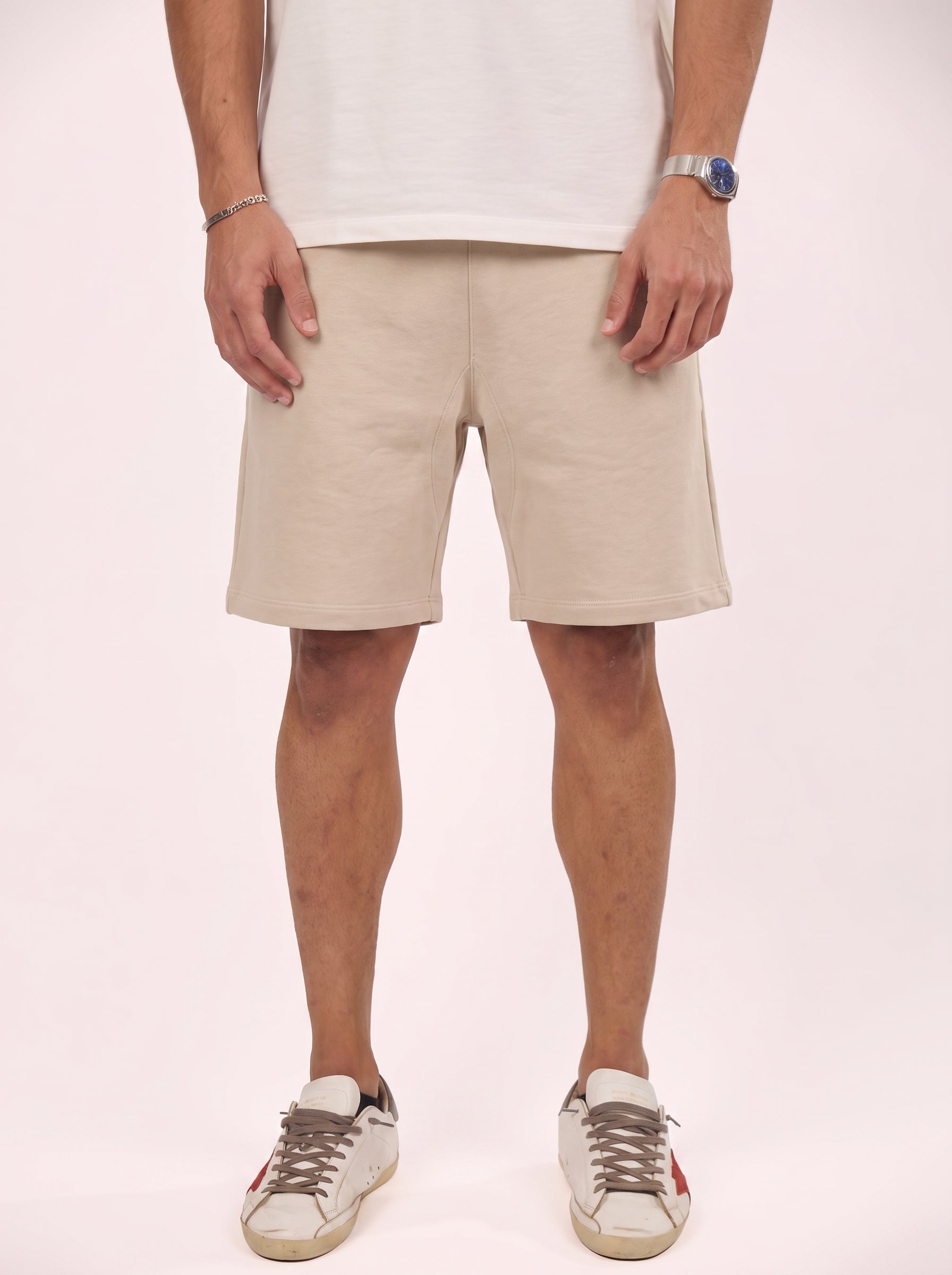 Beige Cotton Short