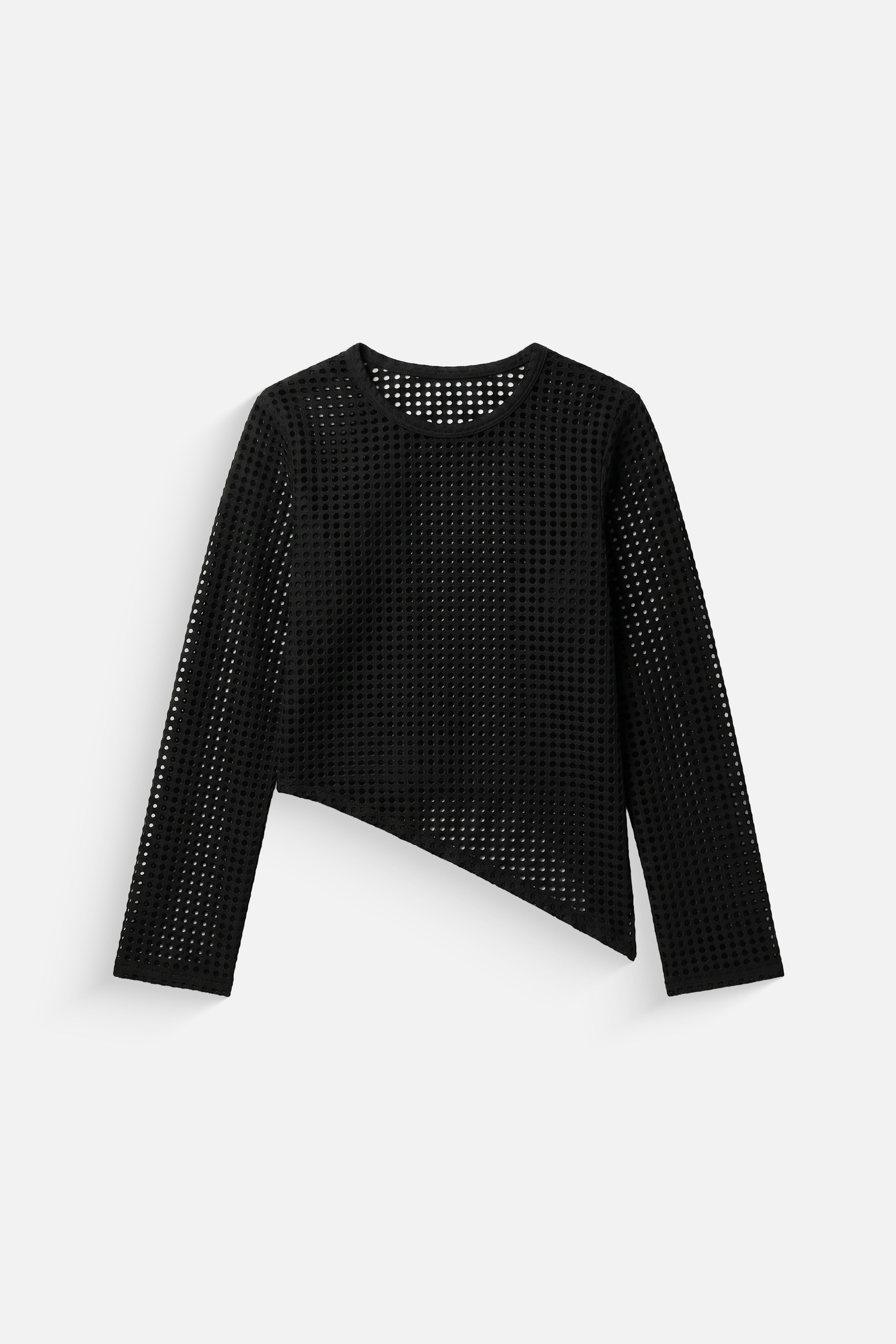Black Asymmetrical knit shirt