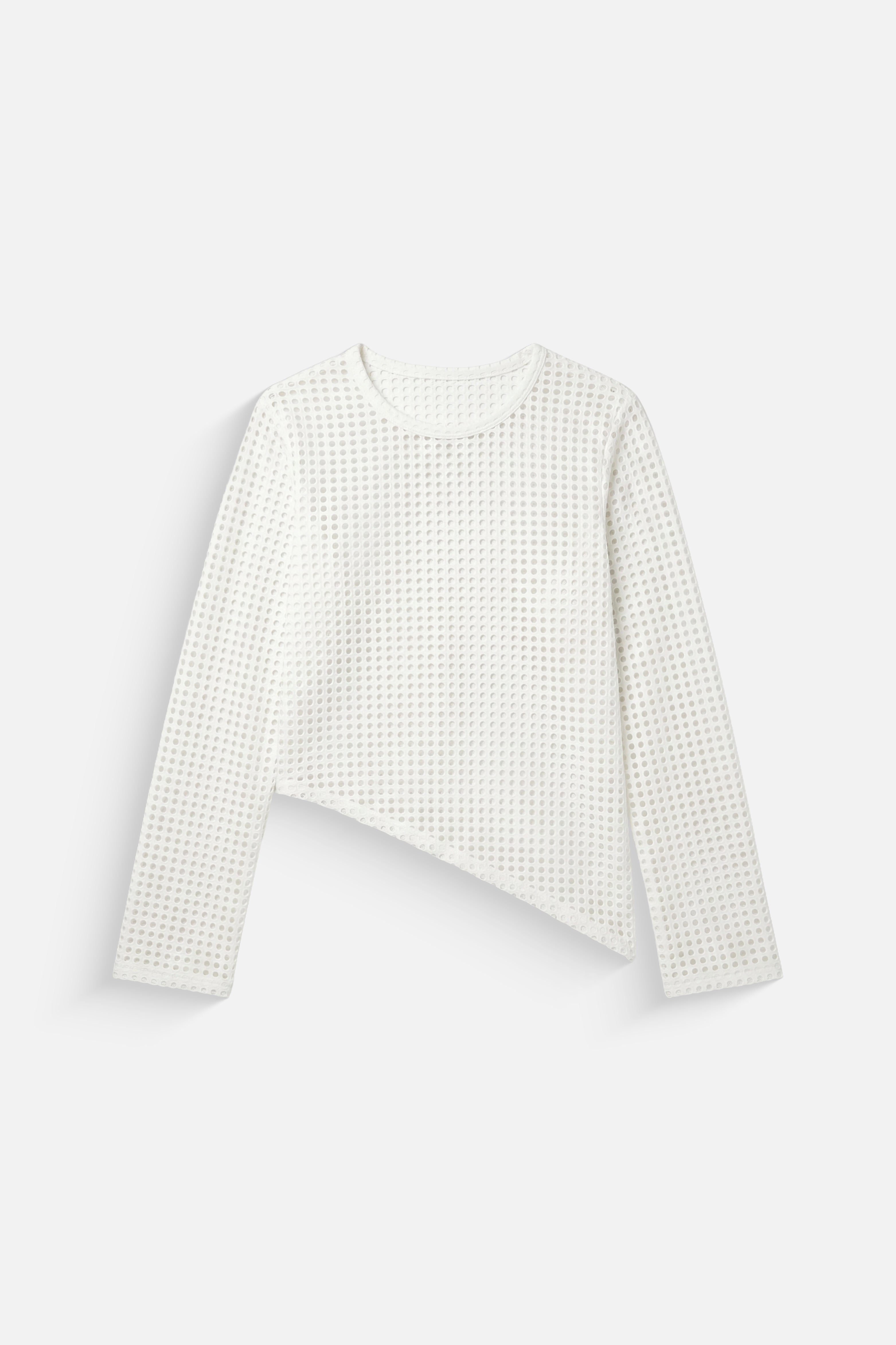 White Asymmetrical knit shirt