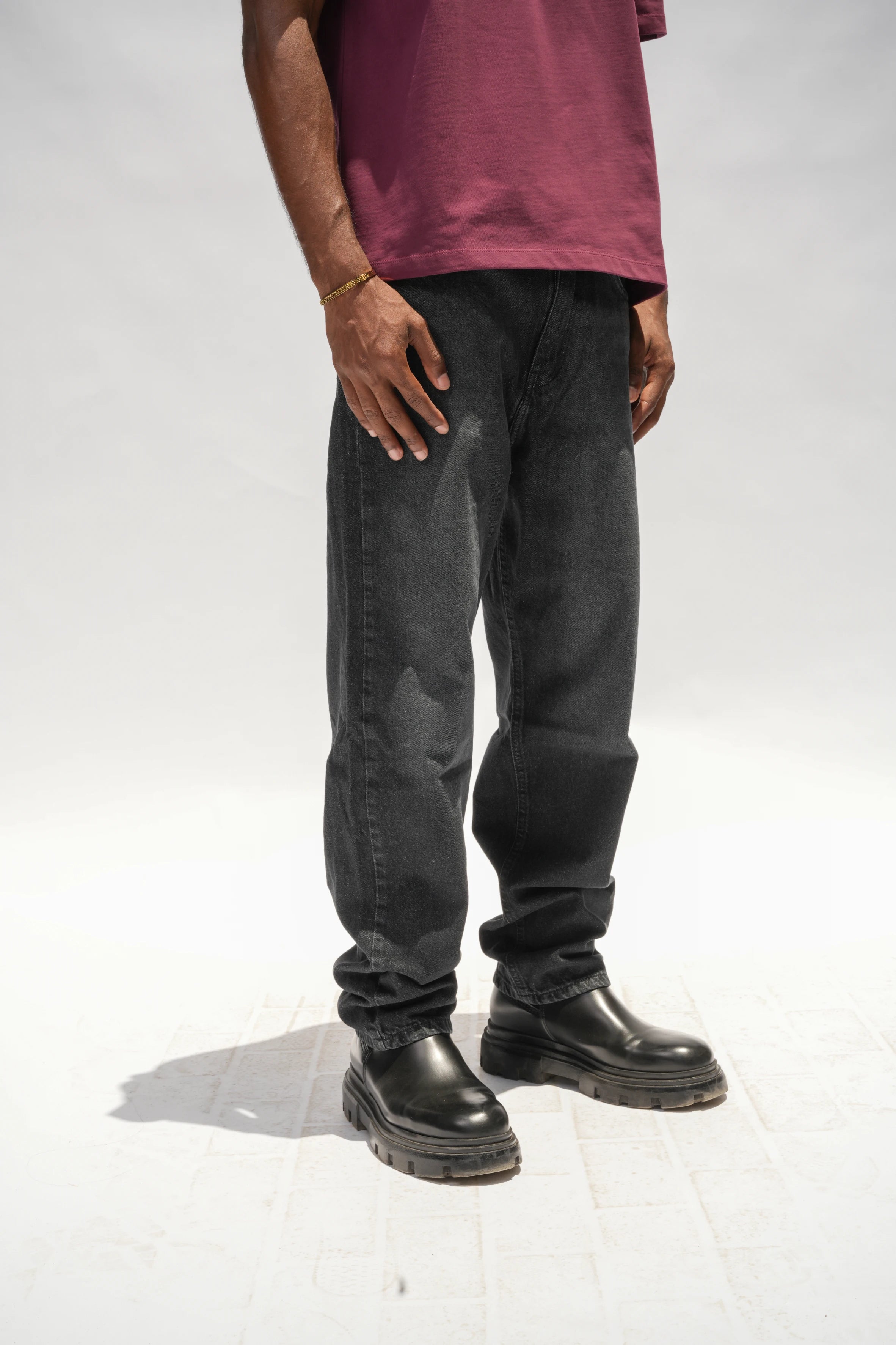 Straight Fit Jeans Black