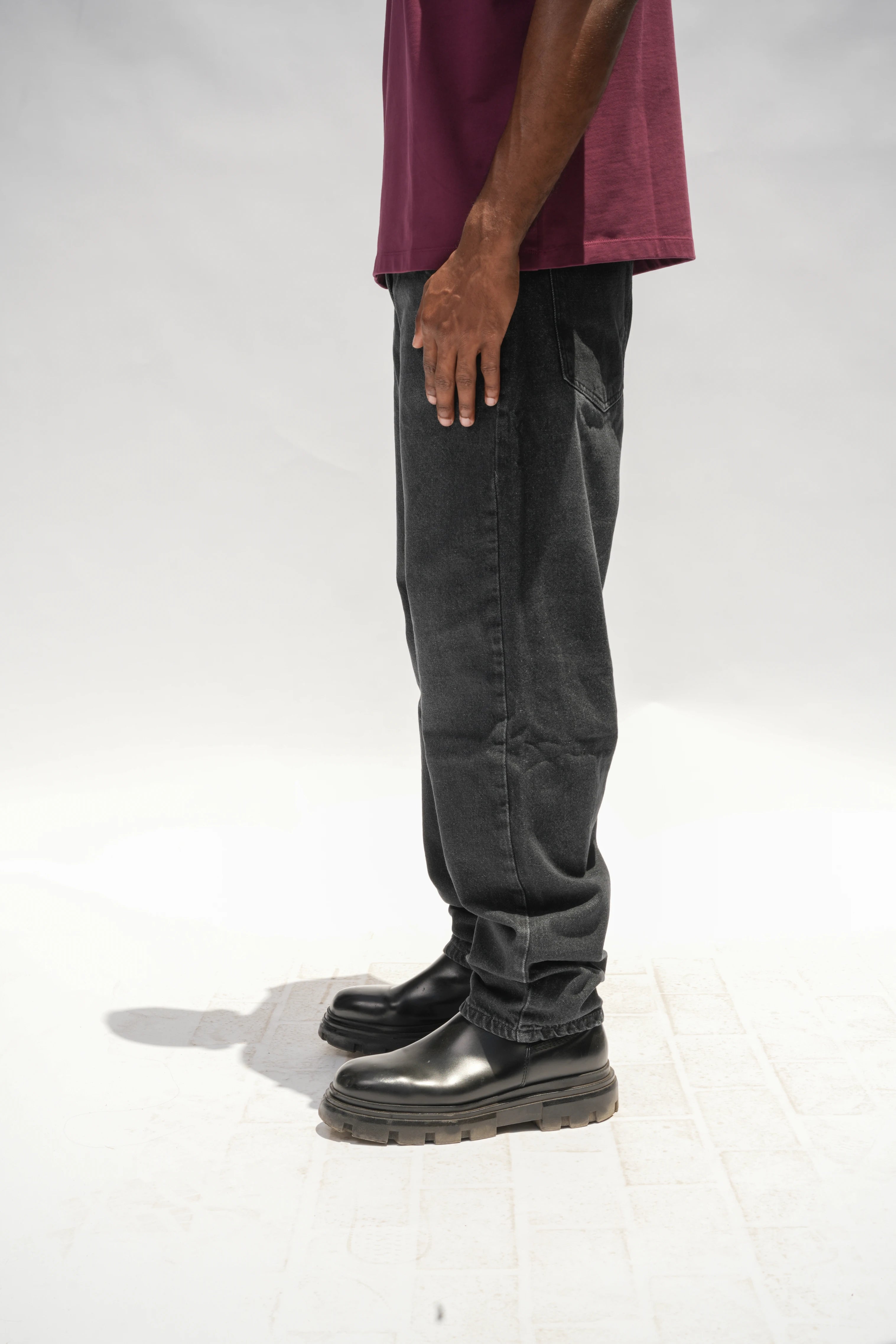 Straight Fit Jeans Black
